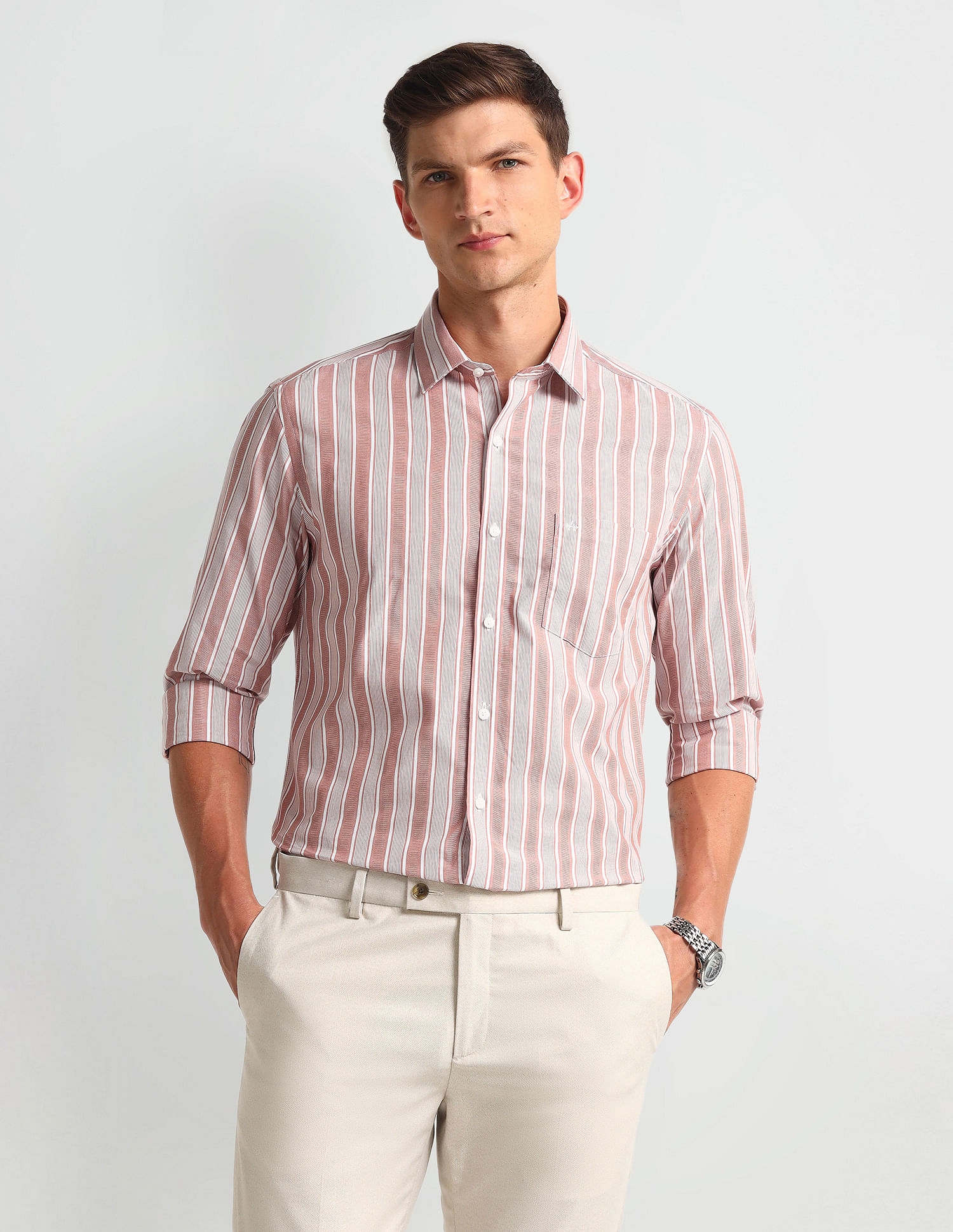 Arrow Manhattan Slim Fit Dobby Shirt