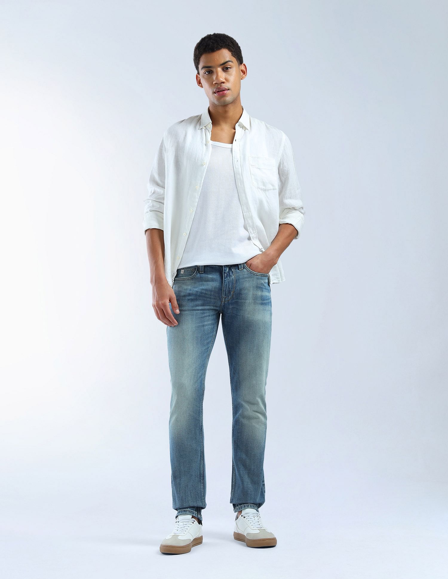 Flying Machine Freddie Slim Straight Fit Authentic Signature Jeans