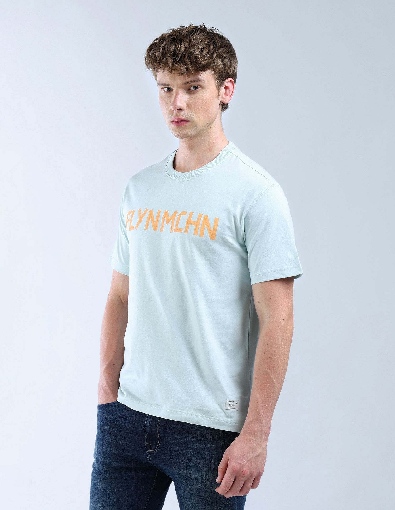 Flying Machine Brand Printed Essentials(Brand Carrier) T-Shirt