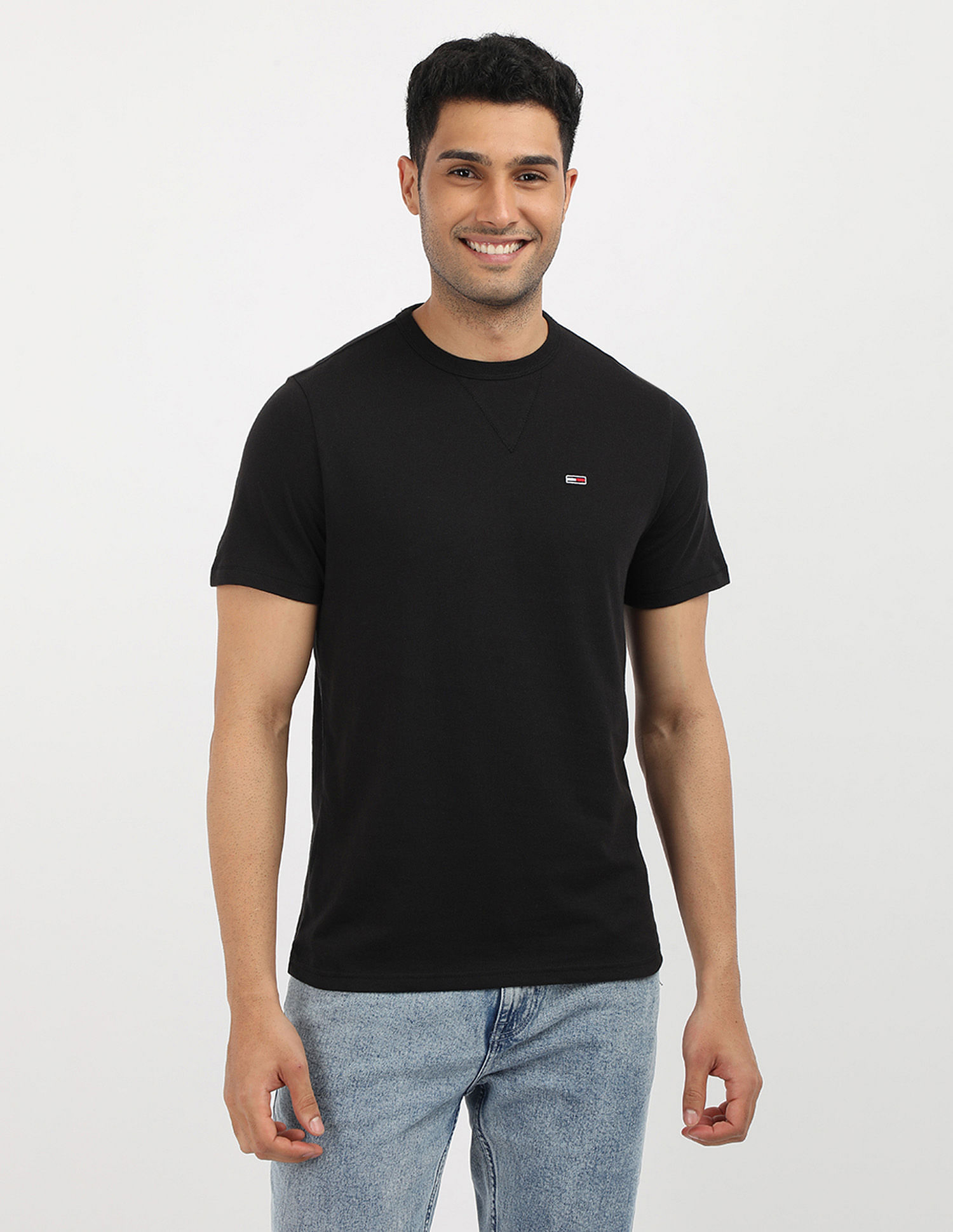 Tommy Hilfiger Slim Fit Solid Cotton T-Shirt
