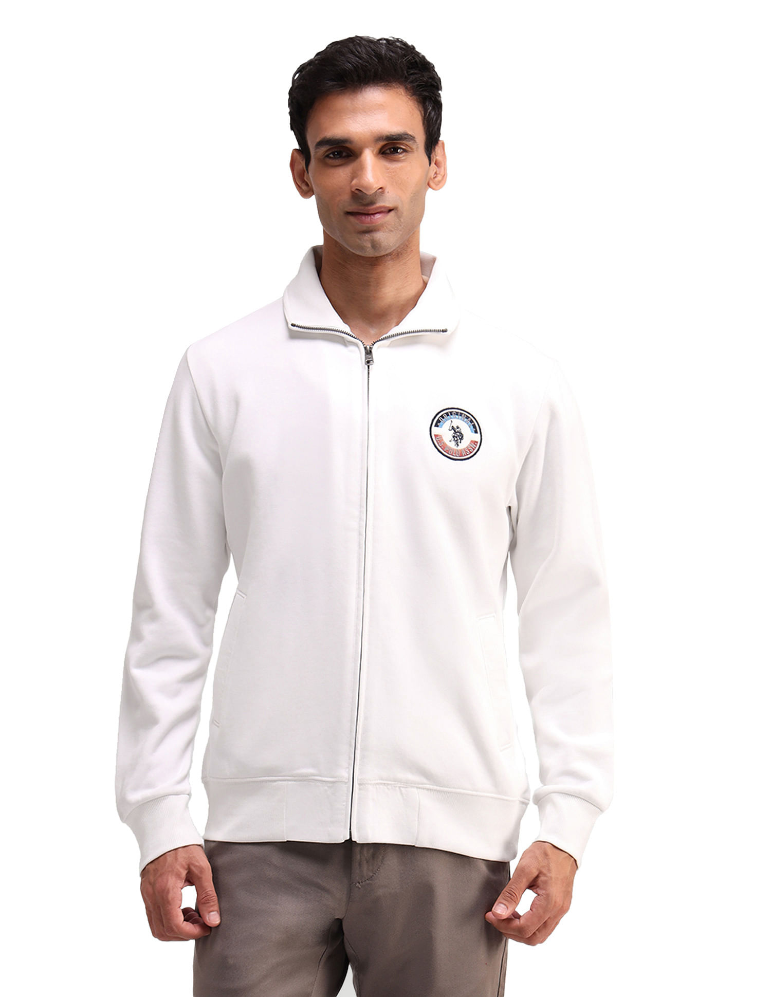 U.S. Polo Assn. Denim Co. Solid High Neck Sweatshirt
