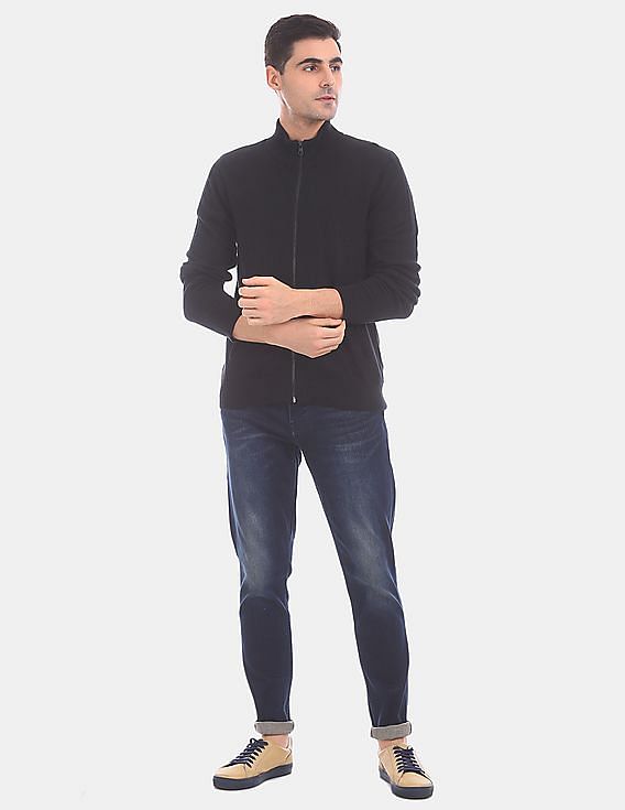 Calvin Klein Men Dark Slim Fit Blue Stone Wash Jeans