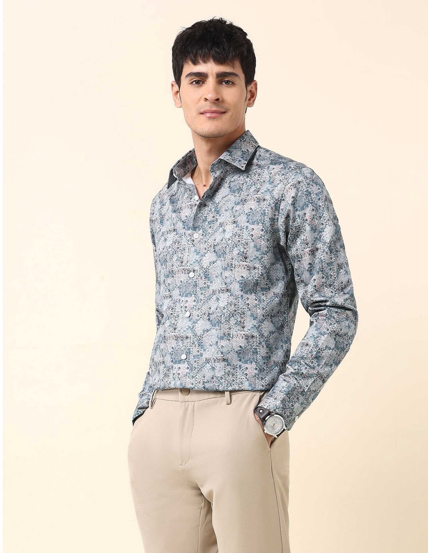 U.S. Polo Assn. All Over Printed Tailored Fit Shirt