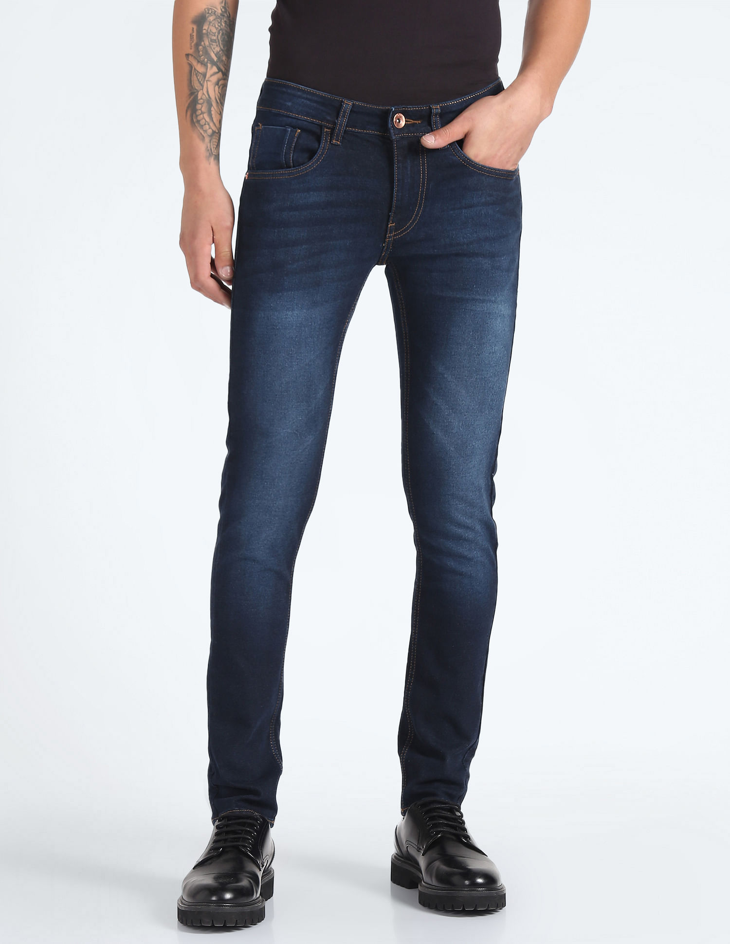 Flying Machine Mid Rise Jackson Skinny Fit Jeans