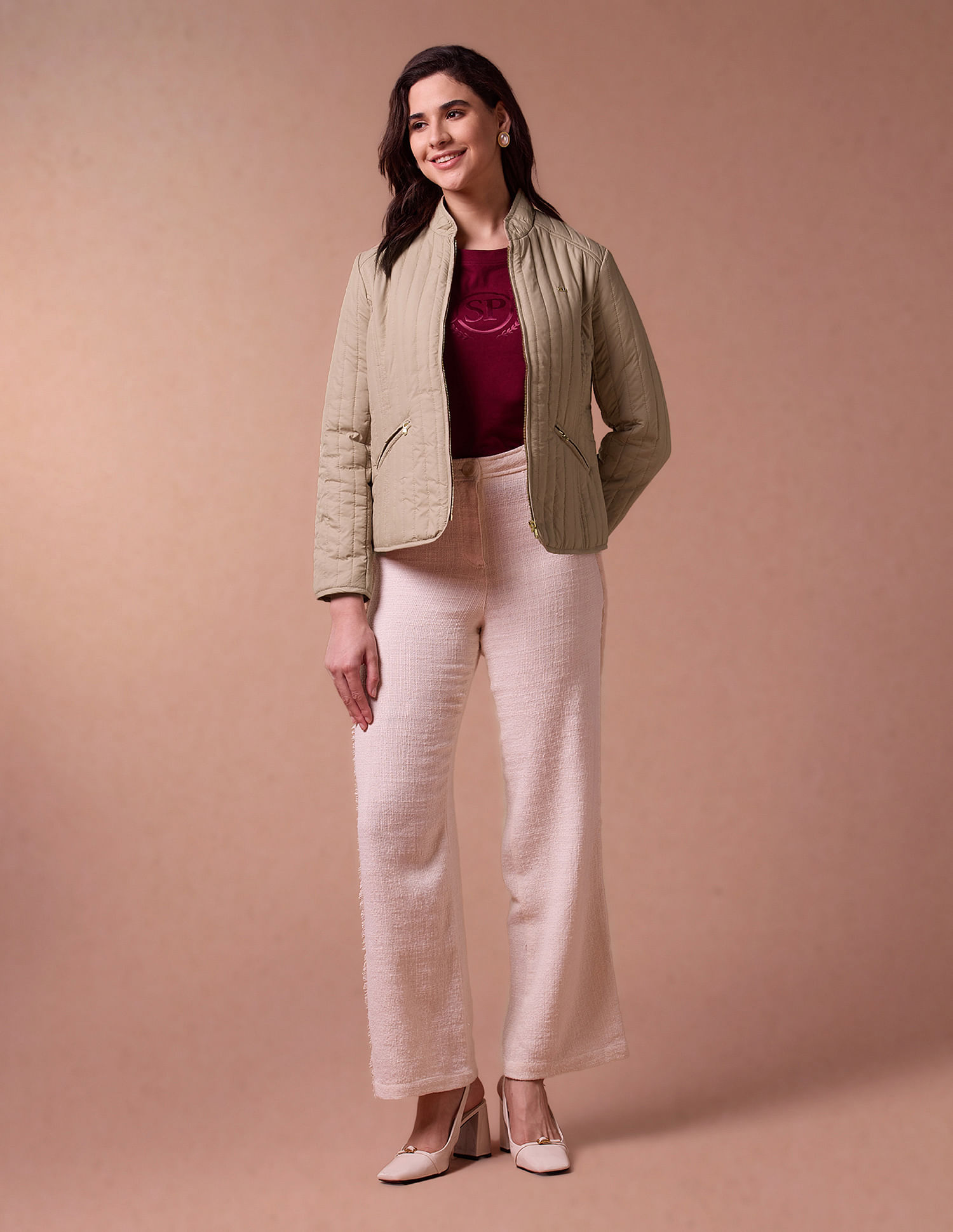 U.S. Polo Assn. Women Stand Collar Puffer Jacket