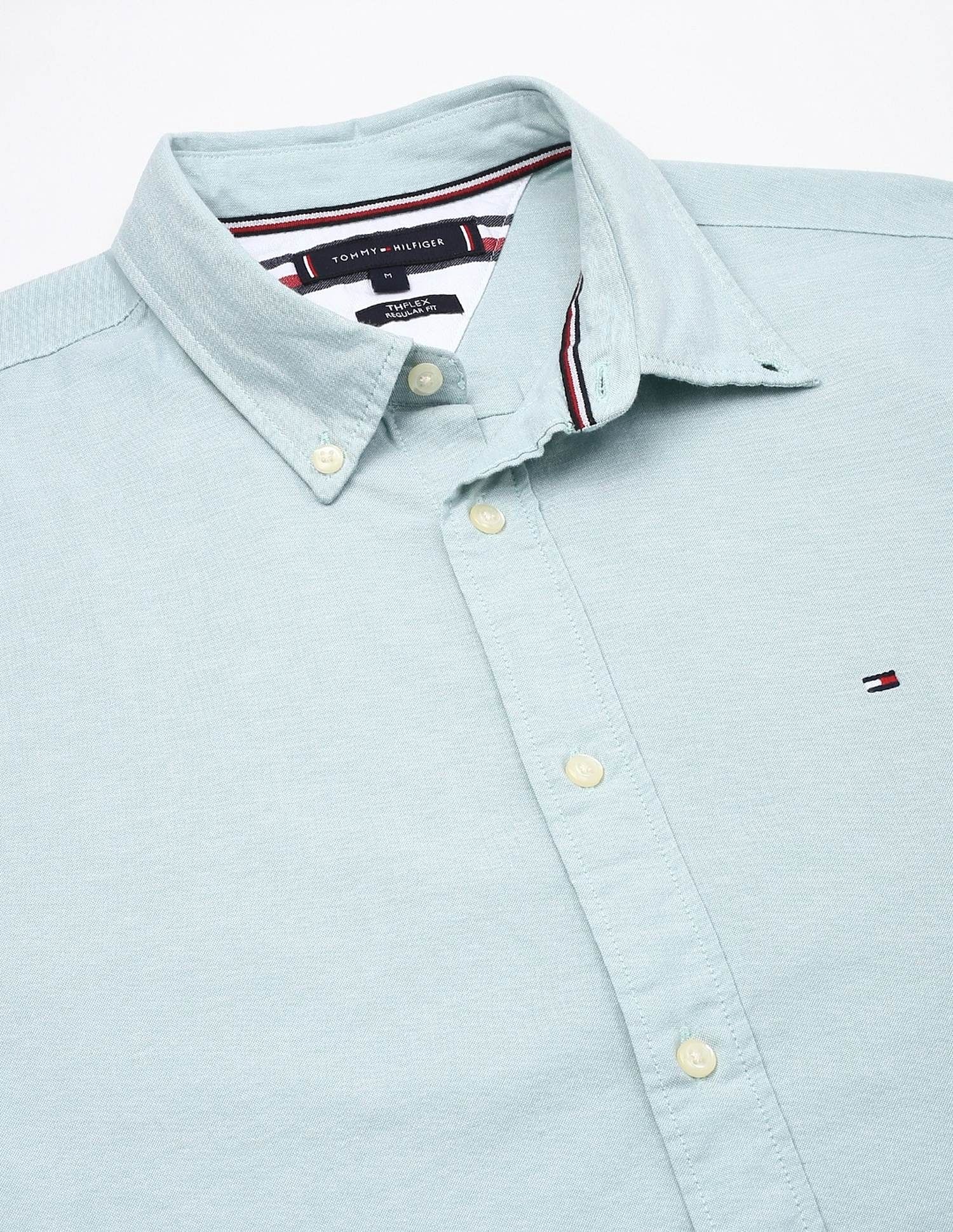 Tommy Hilfiger Solid Regular-Fit Cotton Shirt