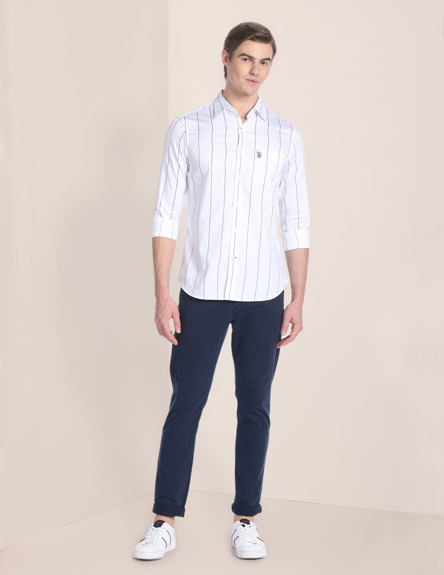 U.S. Polo Assn. Vertical Stripe Cotton Shirt