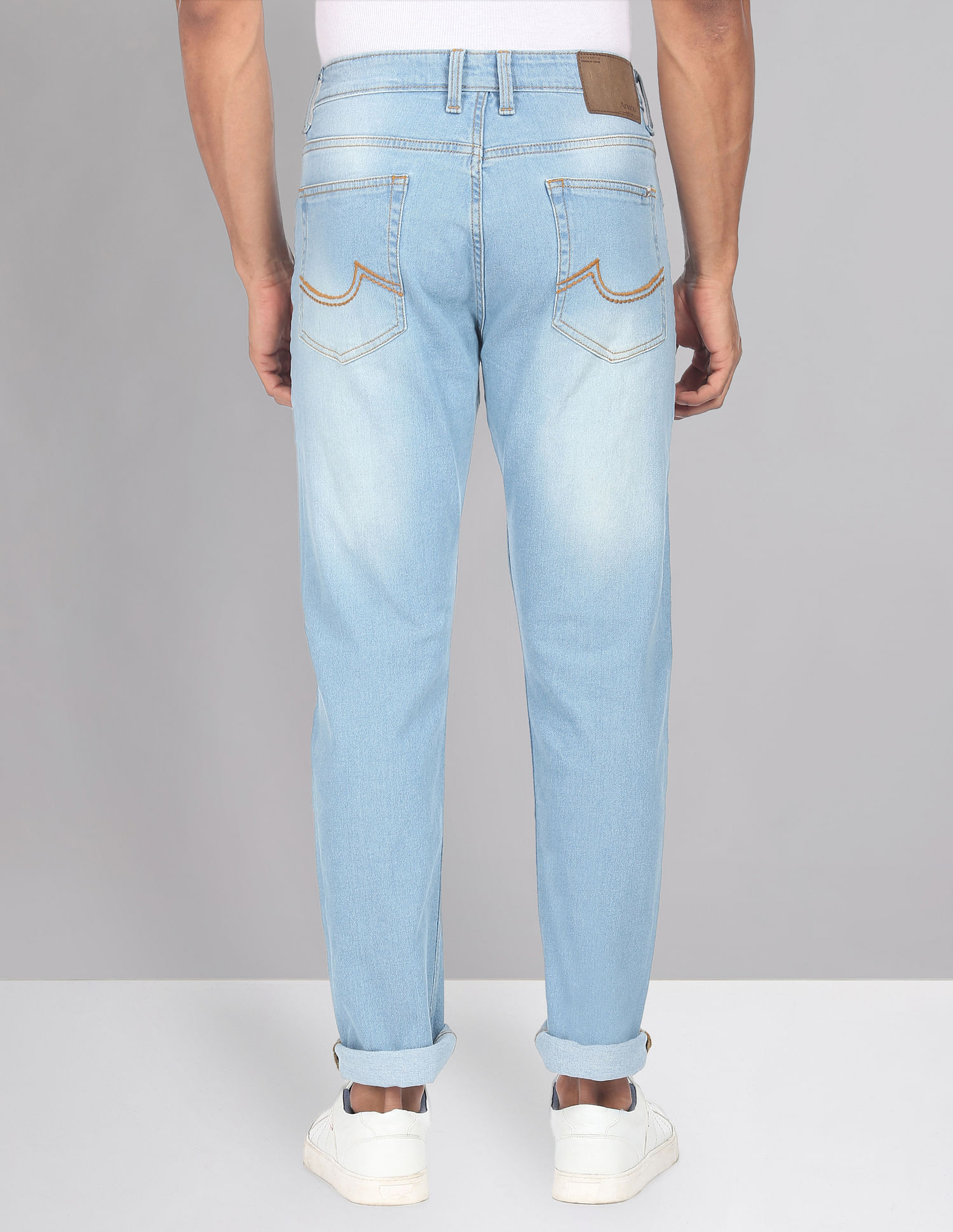 AD by Arvind Slim Fit Stone Wash Jeans