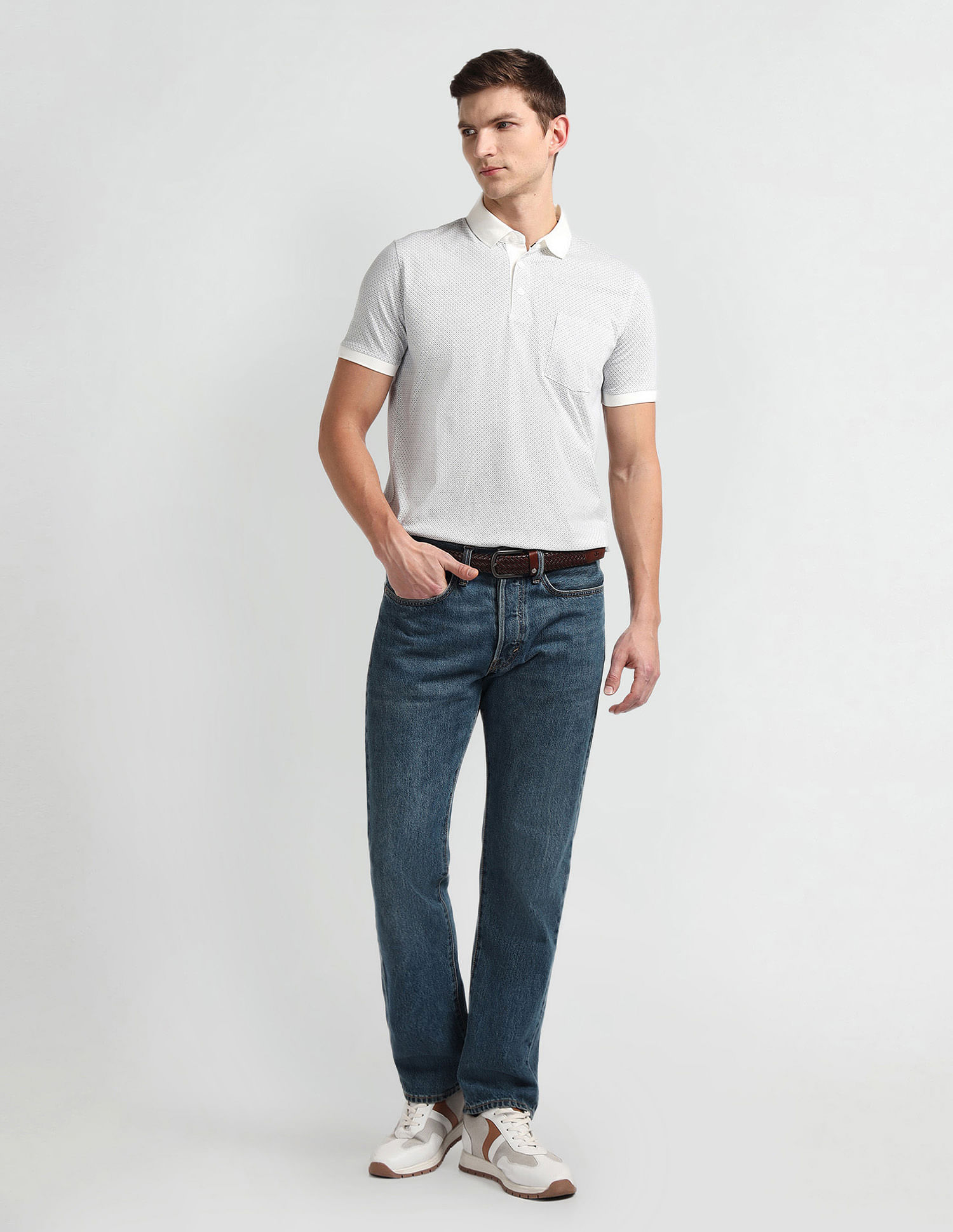 Arrow Geometric Print Polo Shirt