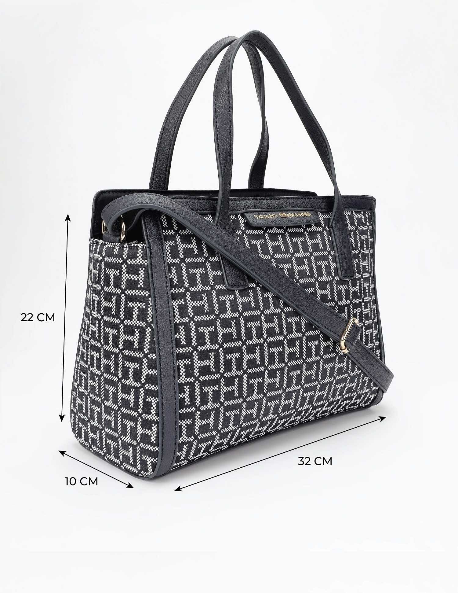 Tommy Hilfiger Logo Blue Polyester Hand Bag