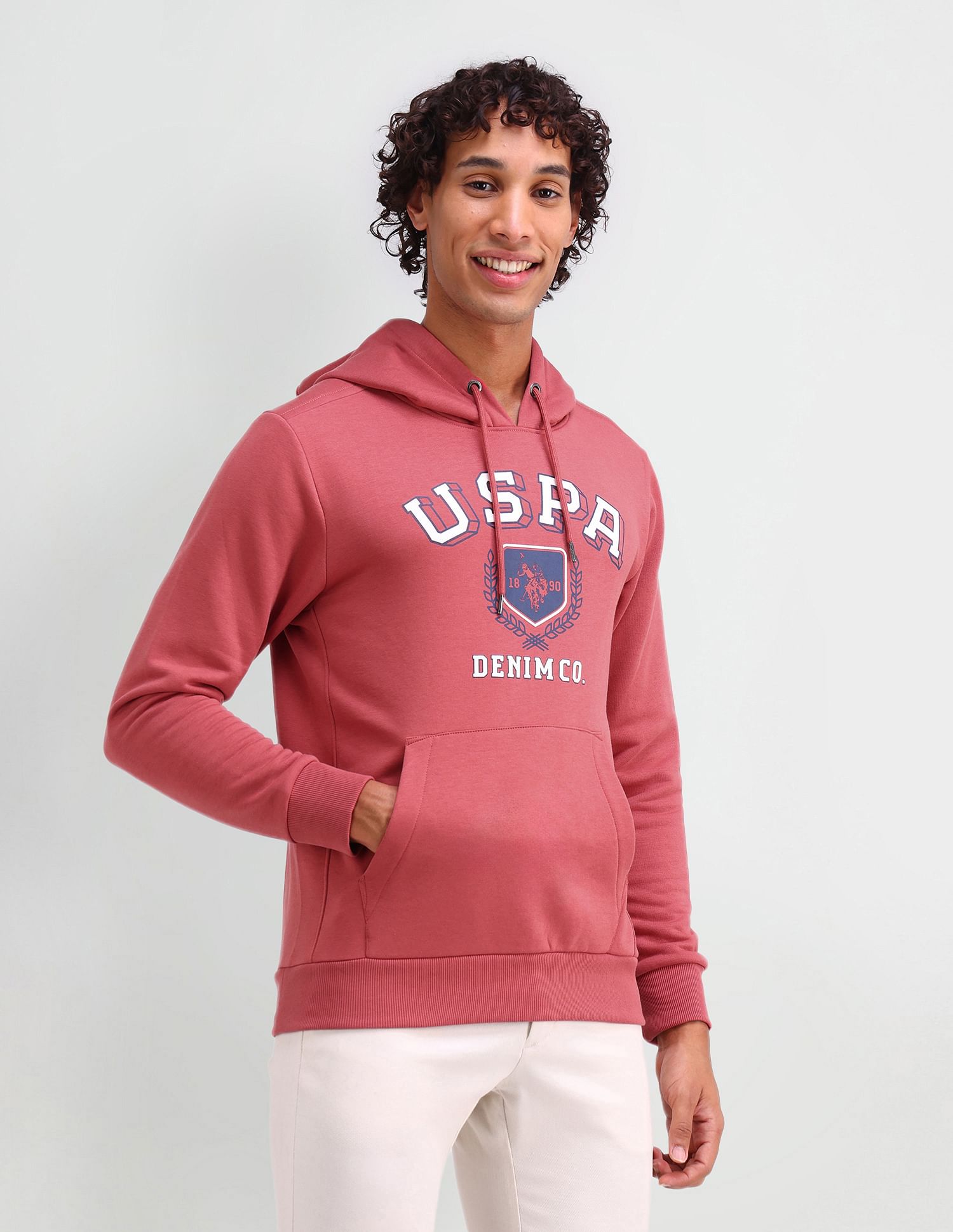 U.S. Polo Assn. Denim Co. Hooded Brand Printed Sweatshirt