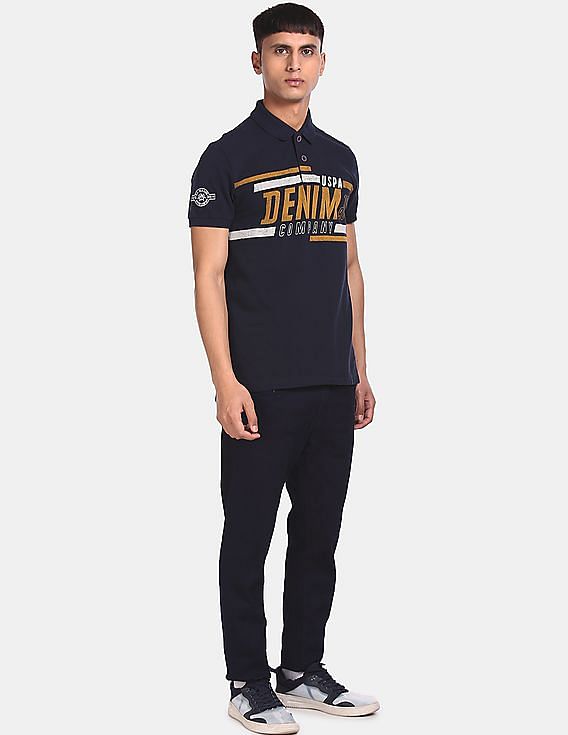 U.S. Polo Assn. Cotton Brand Print Polo Shirt