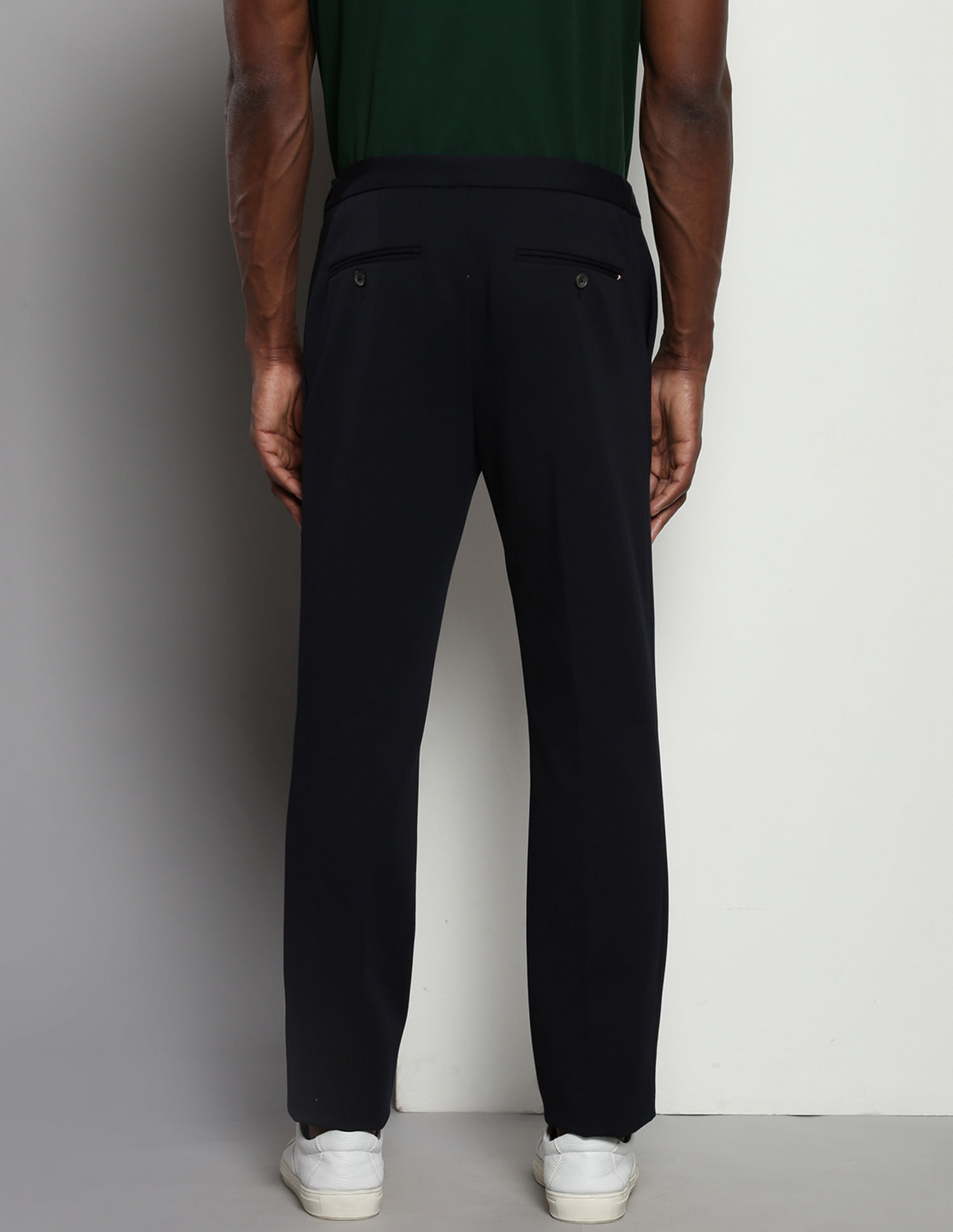 Tommy Hilfiger Pleated Front Solid Trousers