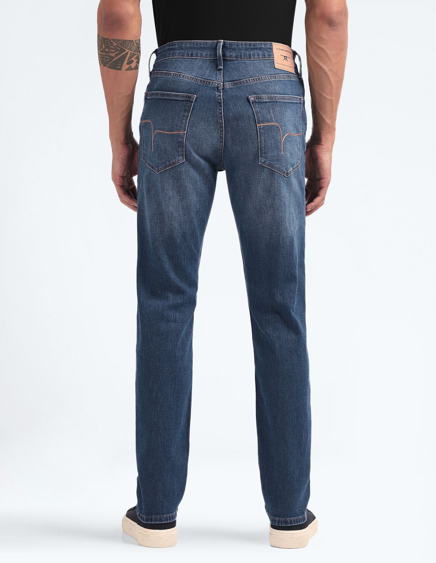 Flying Machine Freddie Slim Straight Fit Stone Wash Jeans