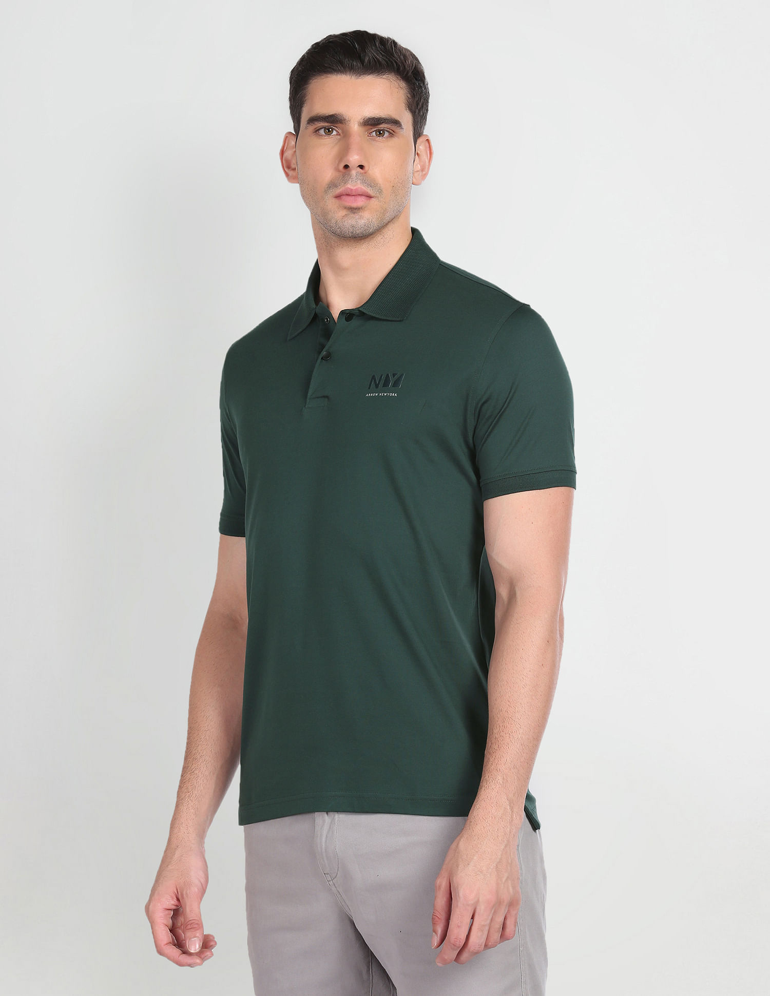 Arrow Newyork Pure Cotton Solid Polo Shirt