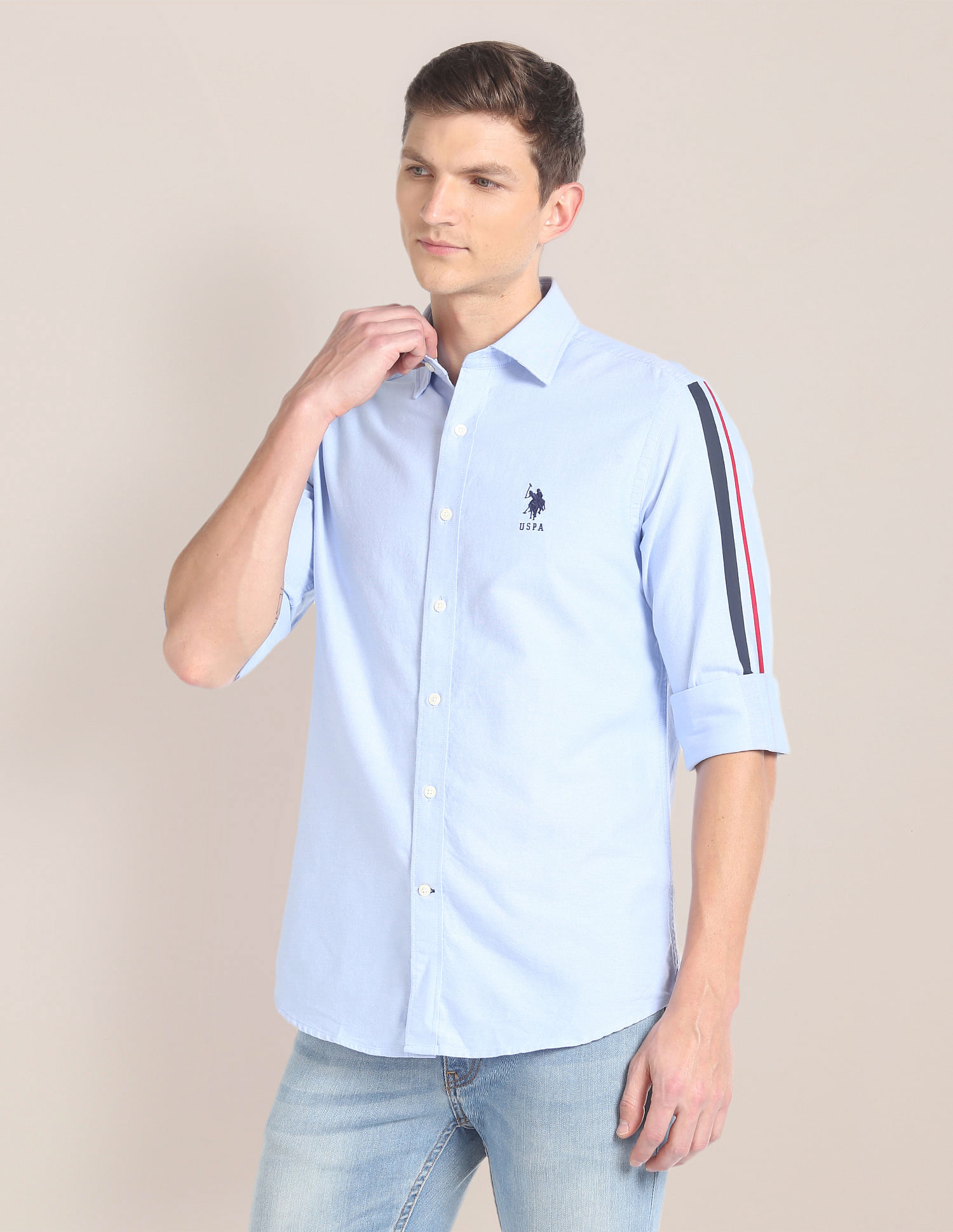 U.S. Polo Assn. Oxford Weave Pure Cotton Casual Shirt