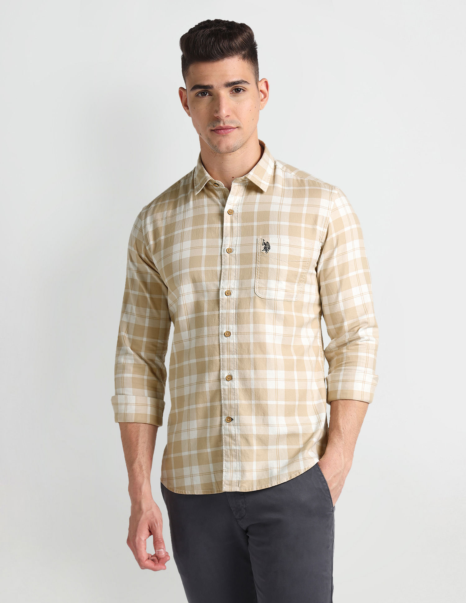 U.S. Polo Assn. Denim Co. Tartan Check Twill Shirt
