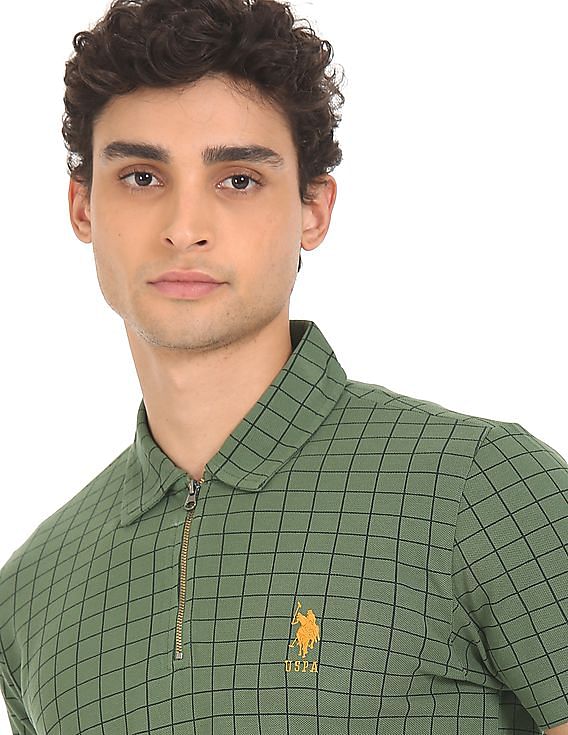 U.S. Polo Assn. Zipper Placket Cotton Polo Shirt