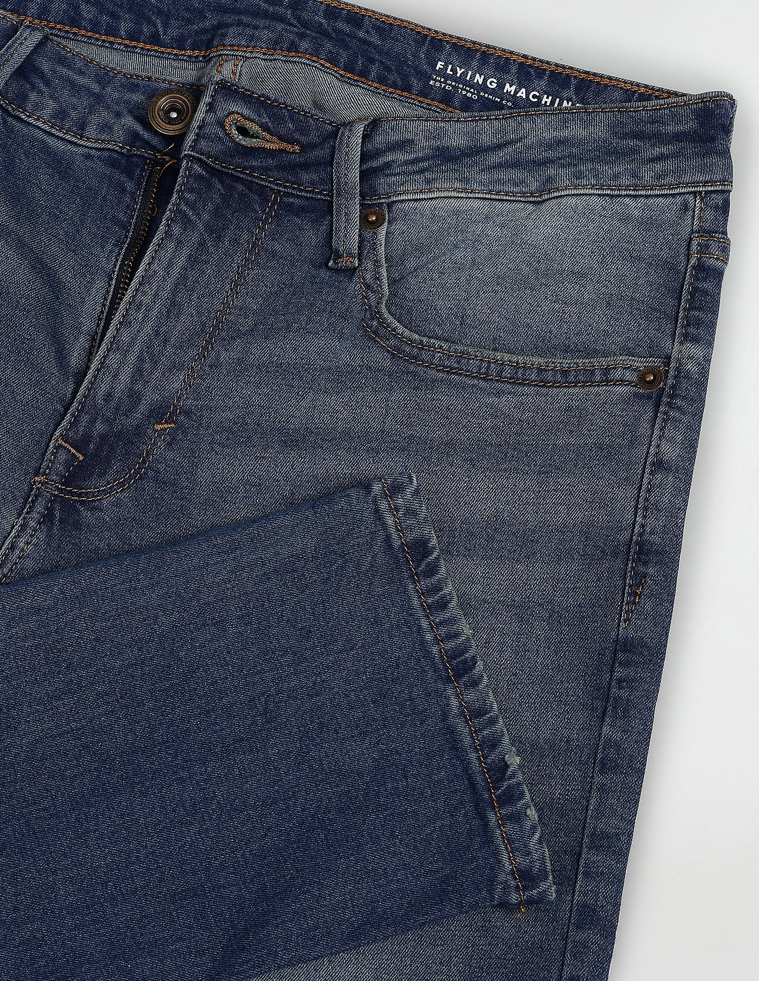 Flying Machine Michael Slim Tapered Whiskered Jeans