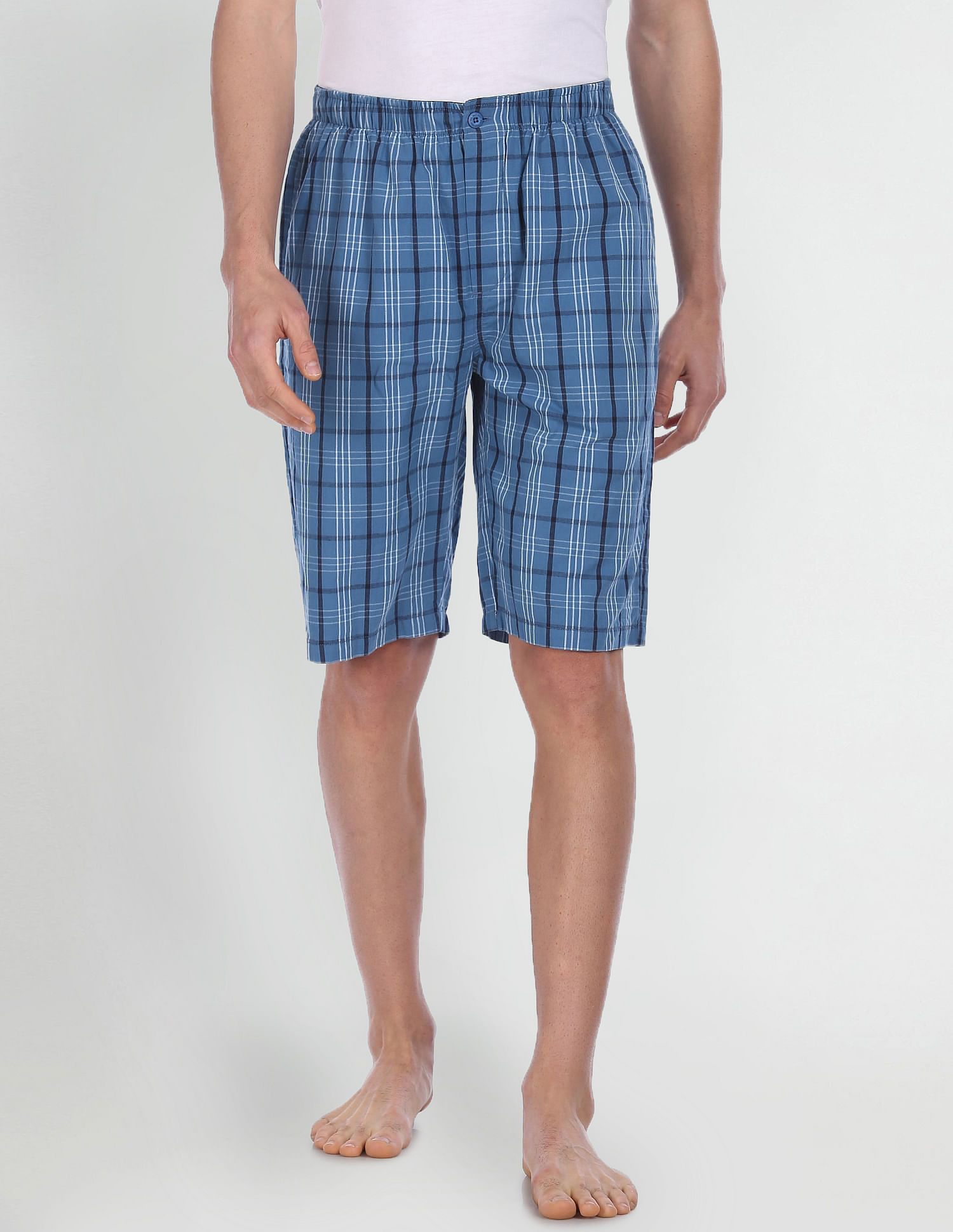 USPA Innerwear Pure Cotton Checked I692 Bermudas - Pack Of 1