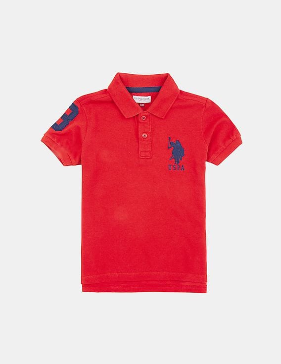 boys red polo