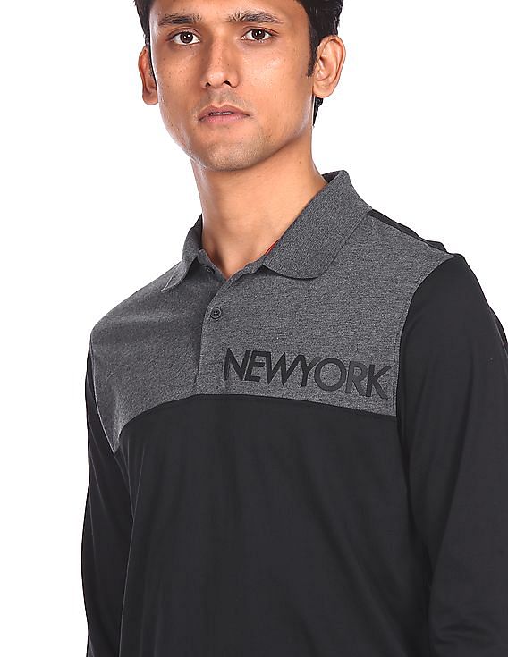 Arrow long outlet sleeve polo shirts