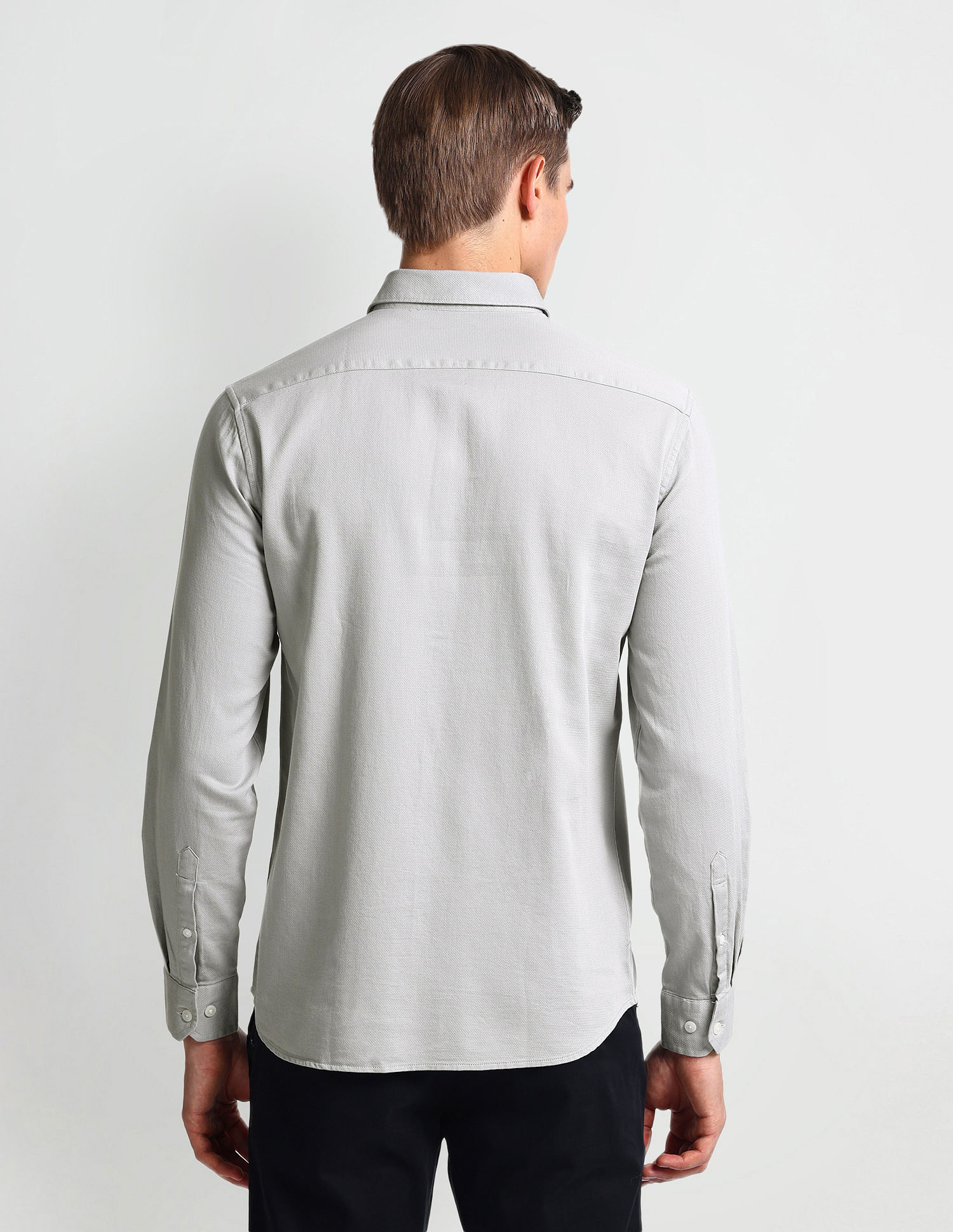 Arrow Sports Solid Dobby Shirt