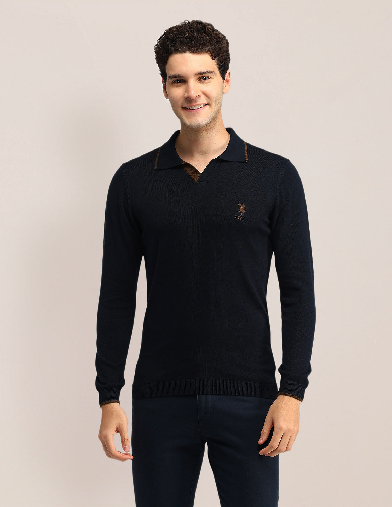 U.S. Polo Assn. Solid Regular Fit Sweater