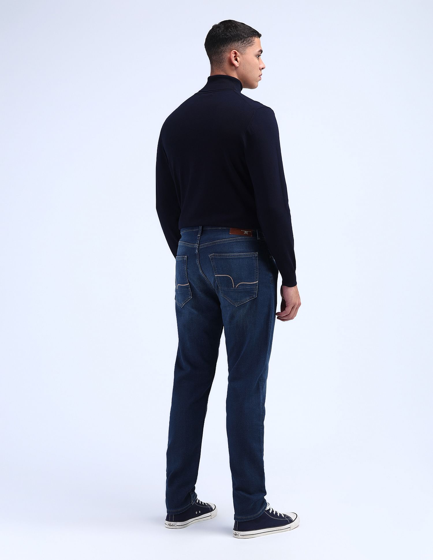Flying Machine Slash Slim Tapered Fit Jeans