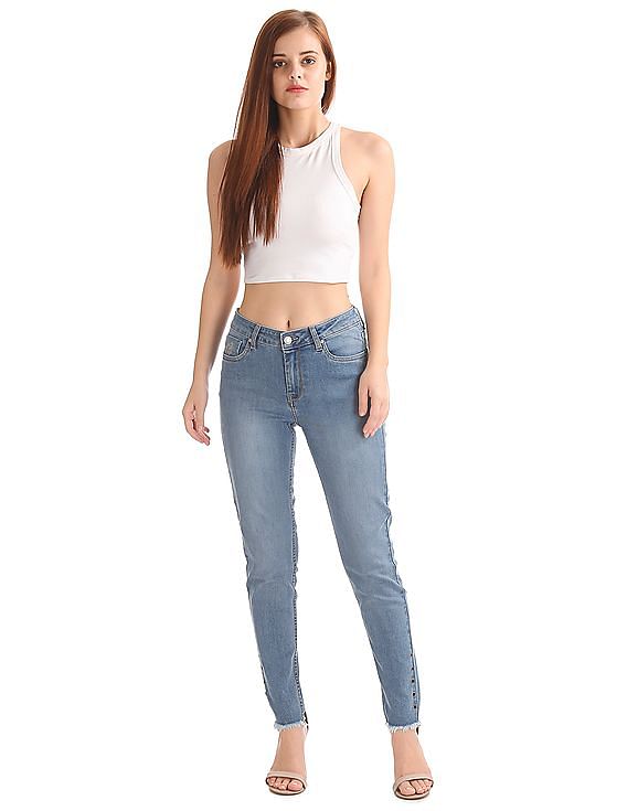 Flying Machine Women Skinny Fit Mid Rise Jeans