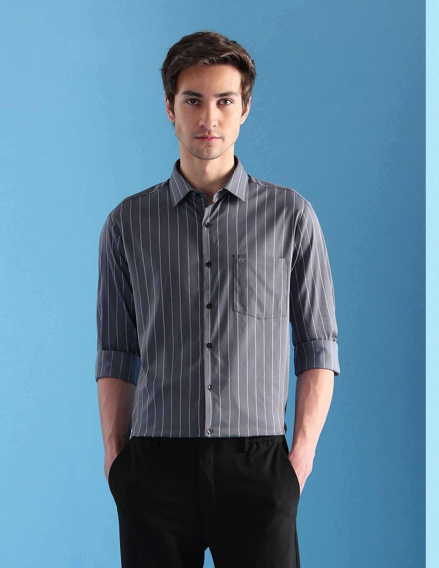 Arrow Vertical Striped Liberty Classic Fit Velocity Shirt