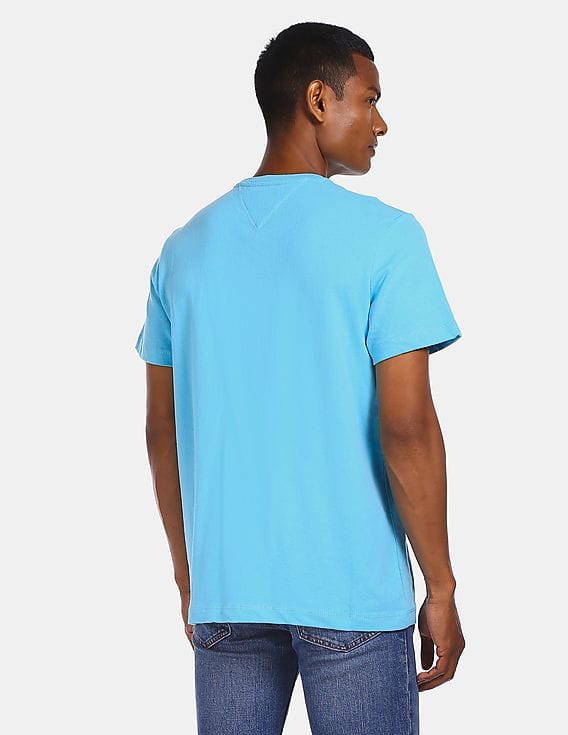 Buy Tommy Hilfiger Men Blue Cotton 