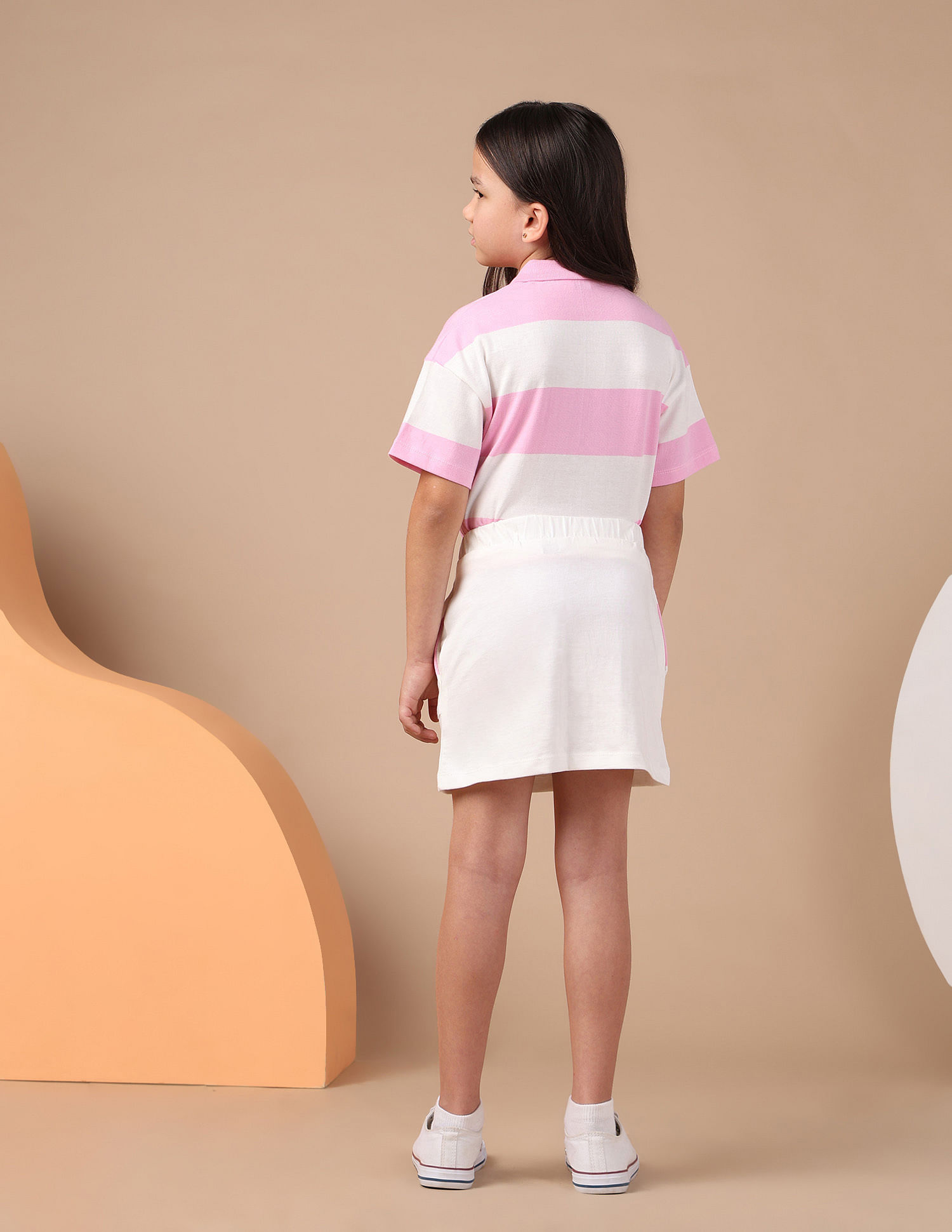 U.S. Polo Assn. Kids Girls Solid Mini Pencil Skirt
