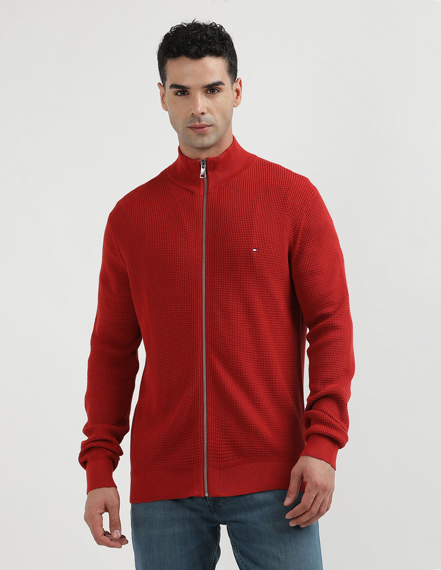 Tommy Hilfiger Organic Cotton Zip Up Sweater