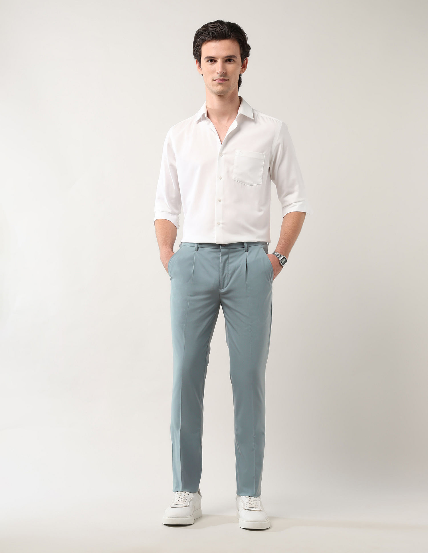 Arrow Newyork Slim Fit Bi-Stretch Trousers