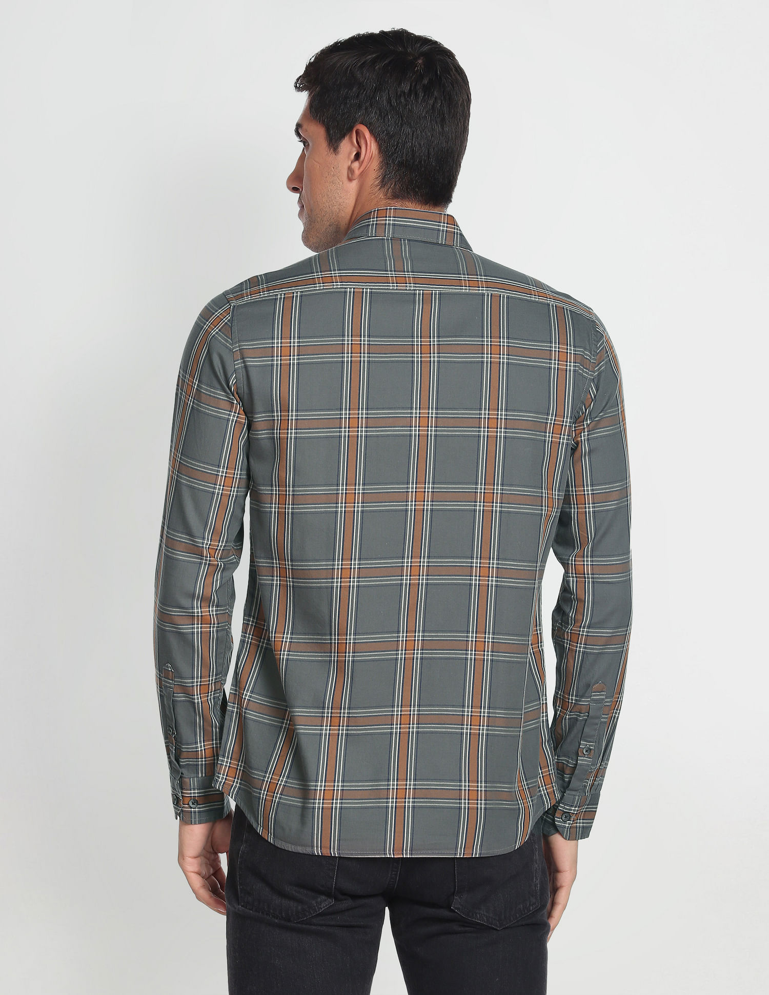 Arrow Sports Tartan Check Cotton Casual Shirt