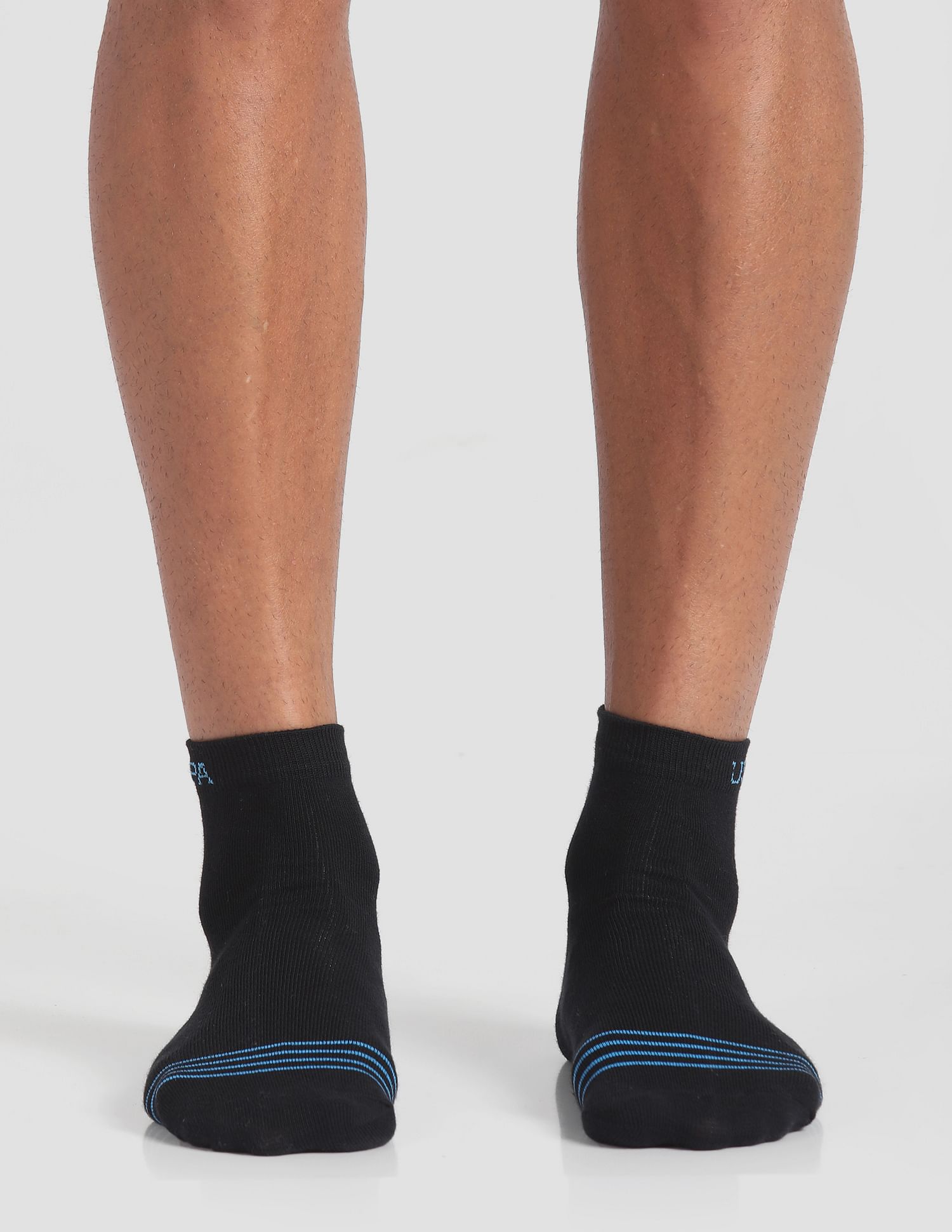 USPA Innerwear Ankle Length Stretch I646 Socks - Pack Of 3