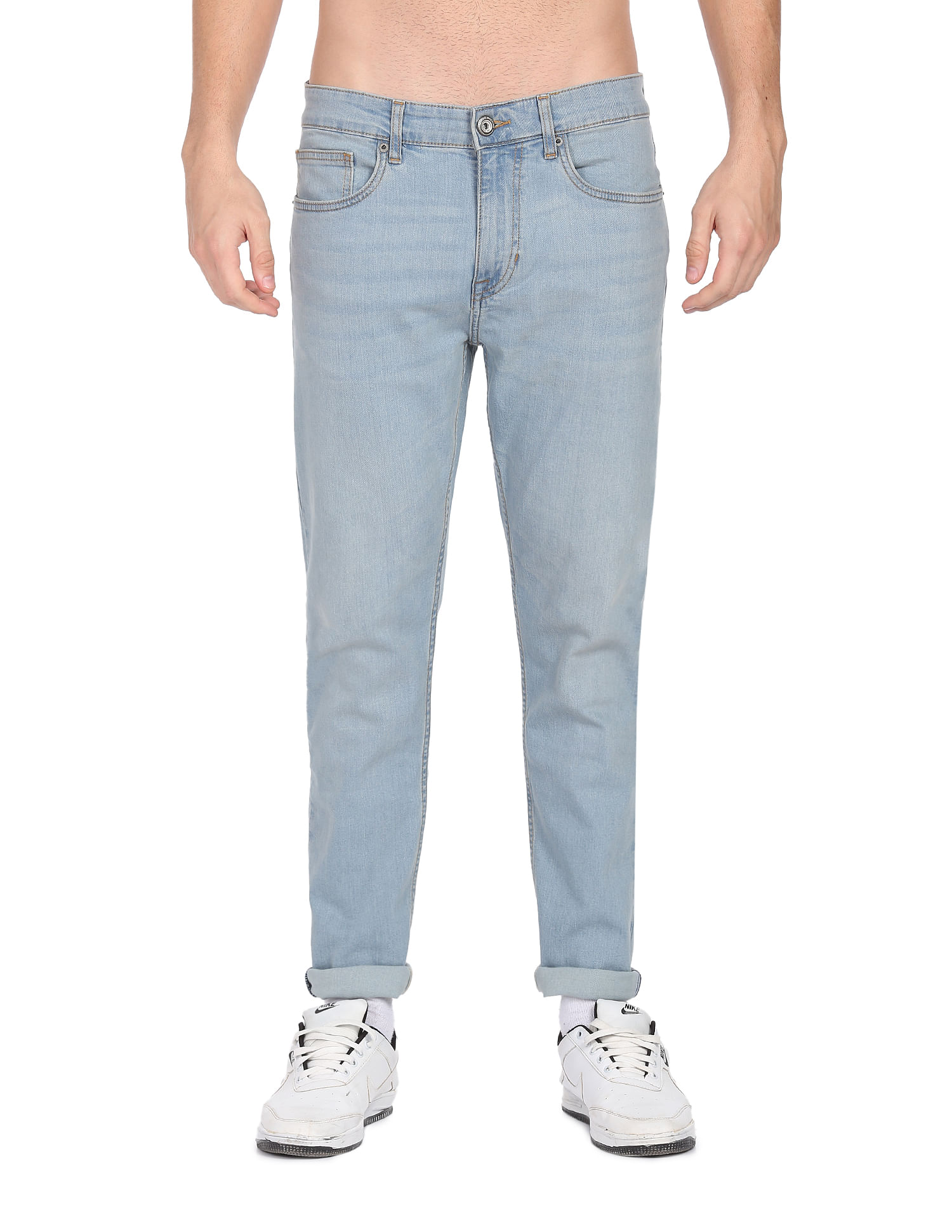 Flying Machine Stone Washed Slim Tapered Fit Jeans