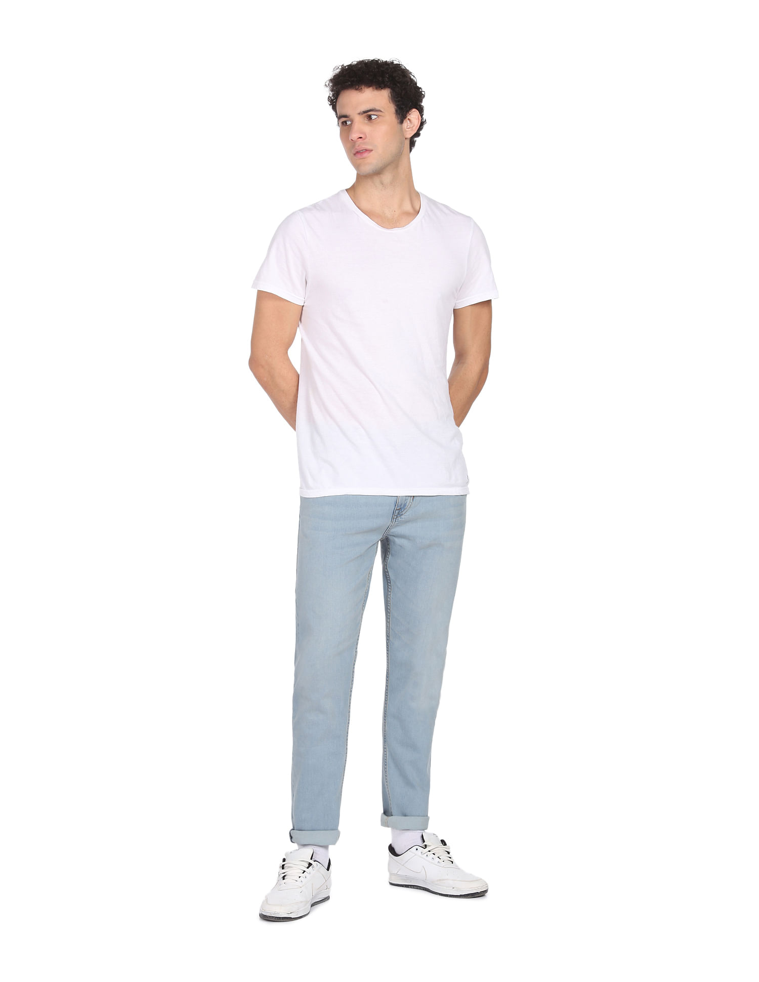 Flying Machine Stone Washed Slim Tapered Fit Jeans
