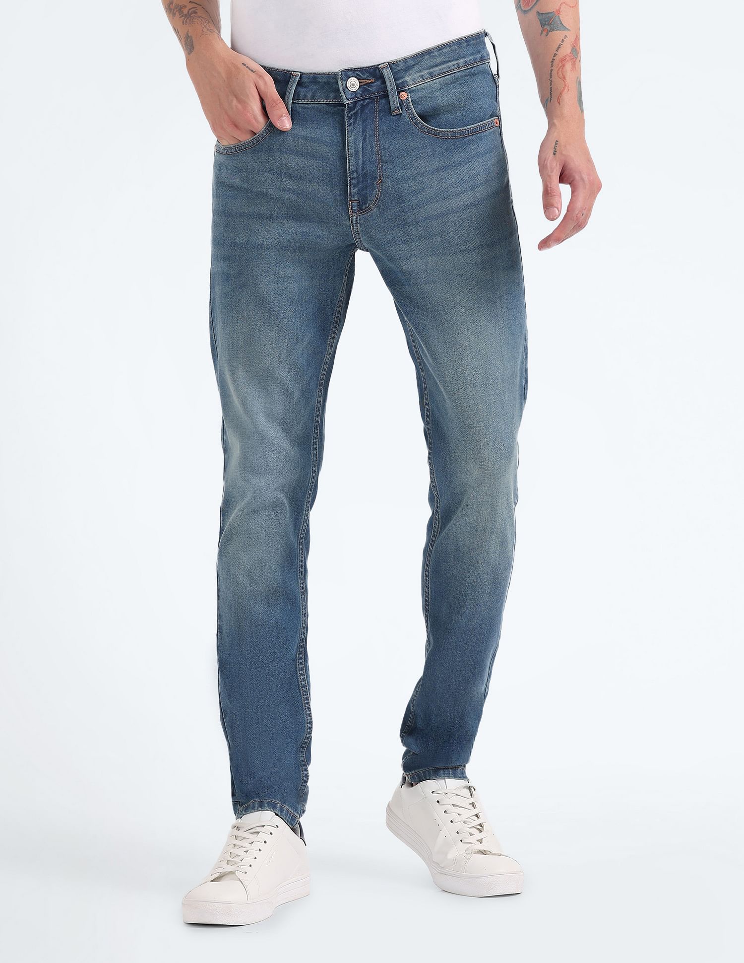 Flying Machine Jackson Super Skinny Fit Stone Wash Jeans