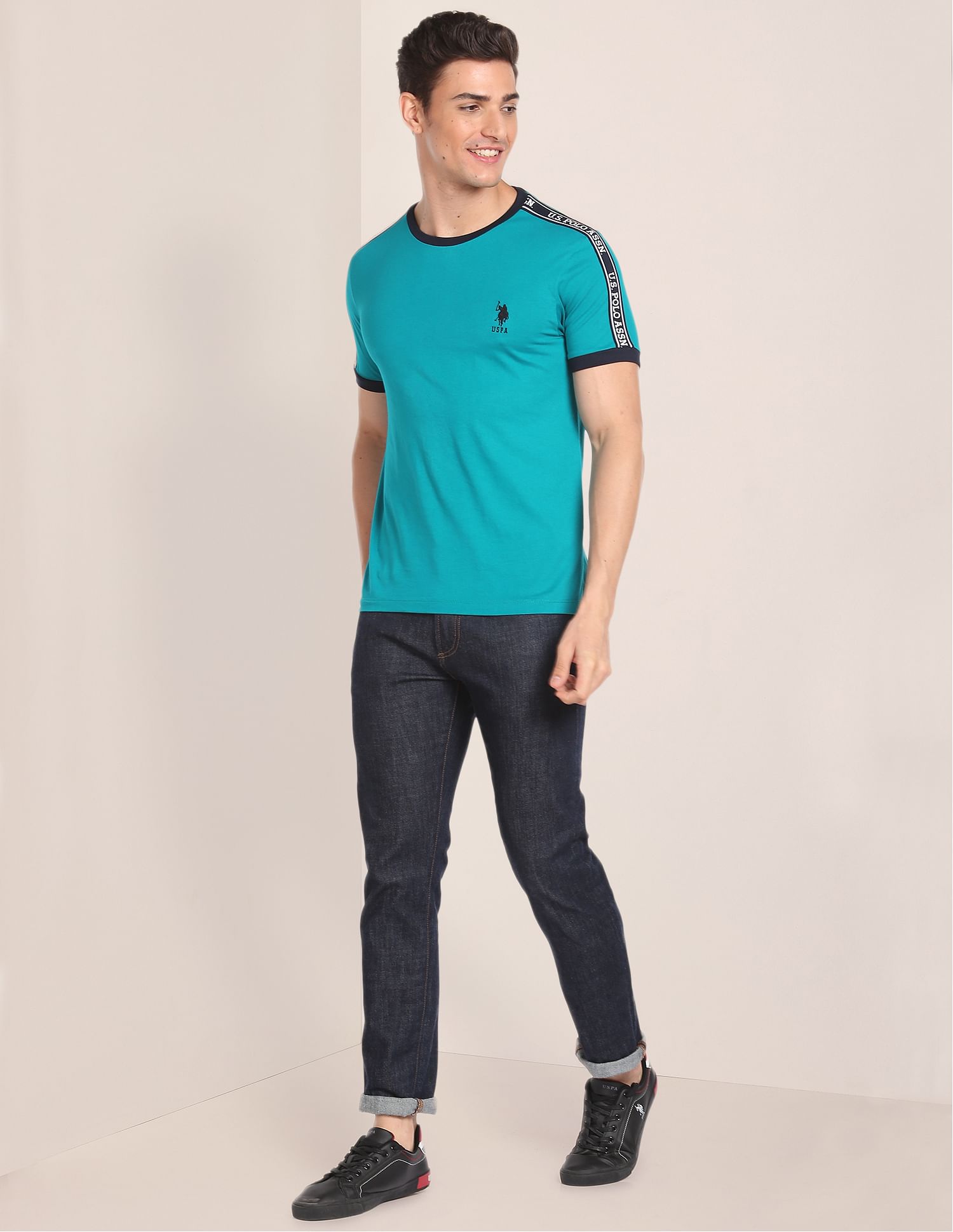 U.S. Polo Assn. Contrast Tape Cotton T-Shirt