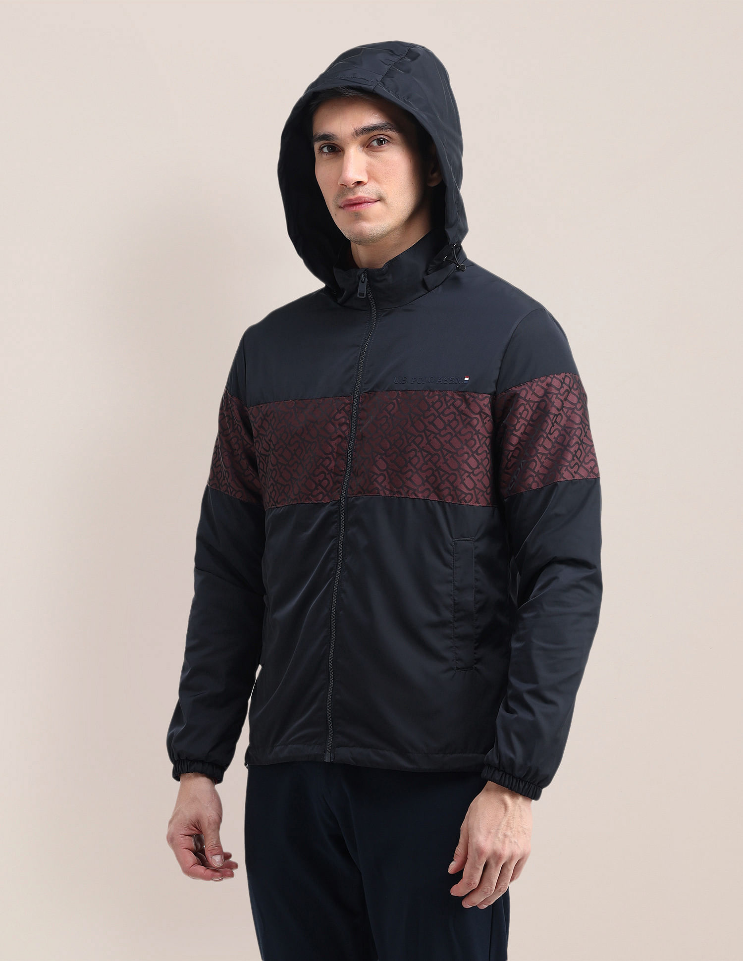 U.S. Polo Assn. Brand Printed Regular Fit Jacket