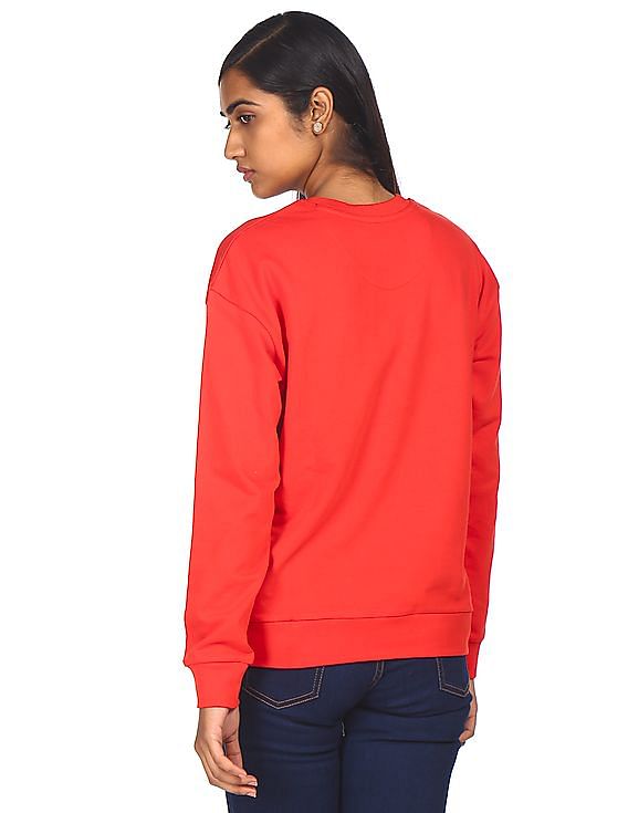 Plain red sweatshirt outlet womens