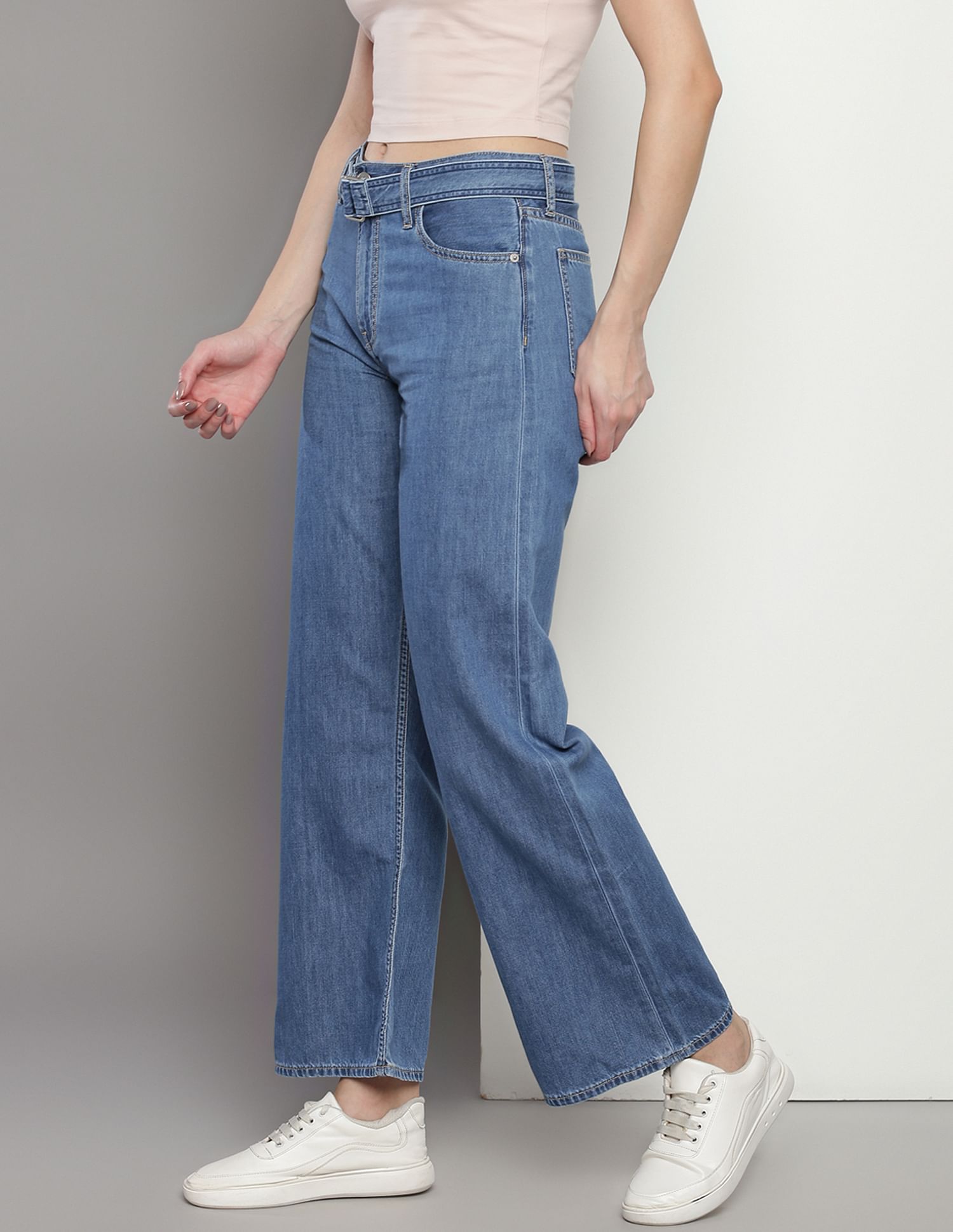 Calvin Klein High Rise Wide Leg Jeans