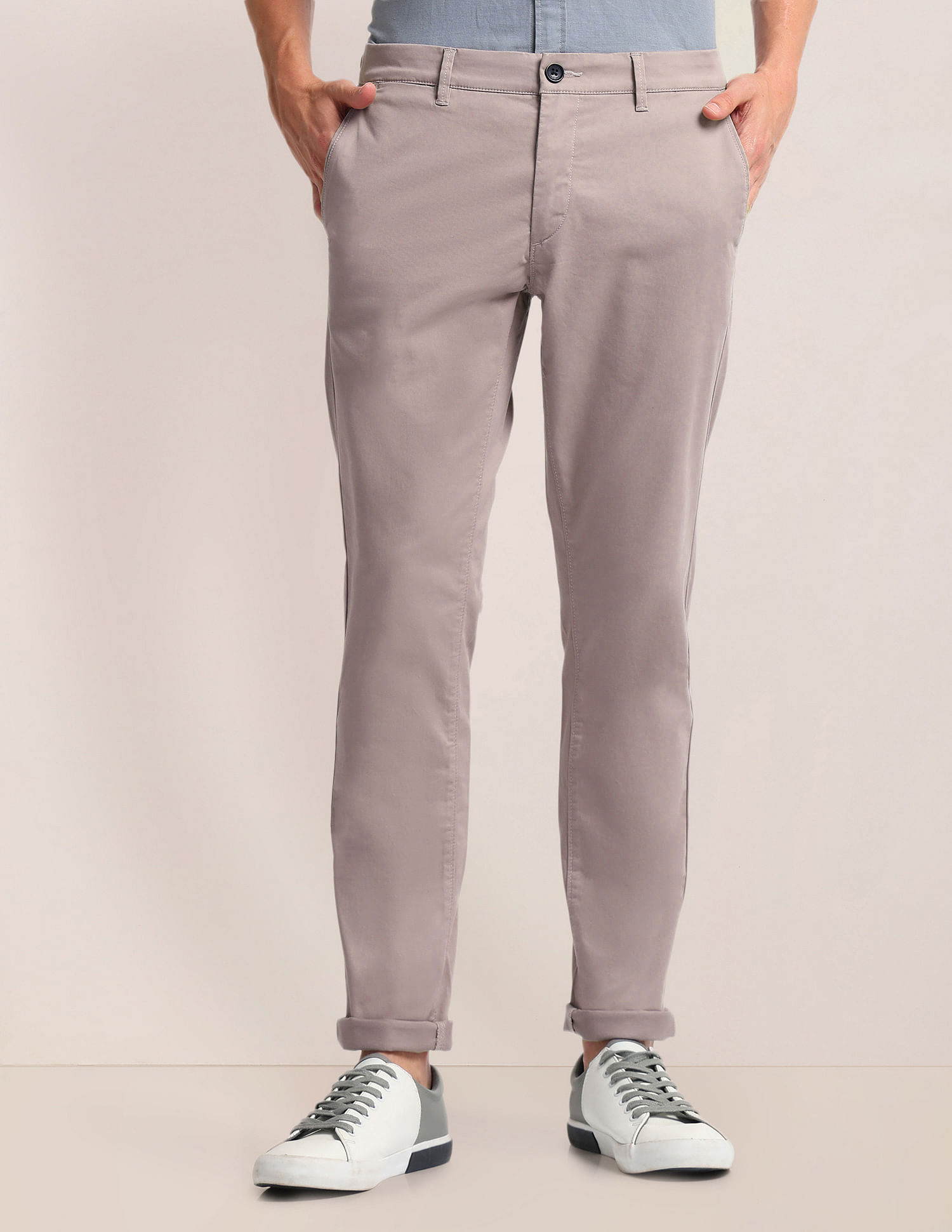 U.S. Polo Assn. Slim Straight Fit Satin Trousers
