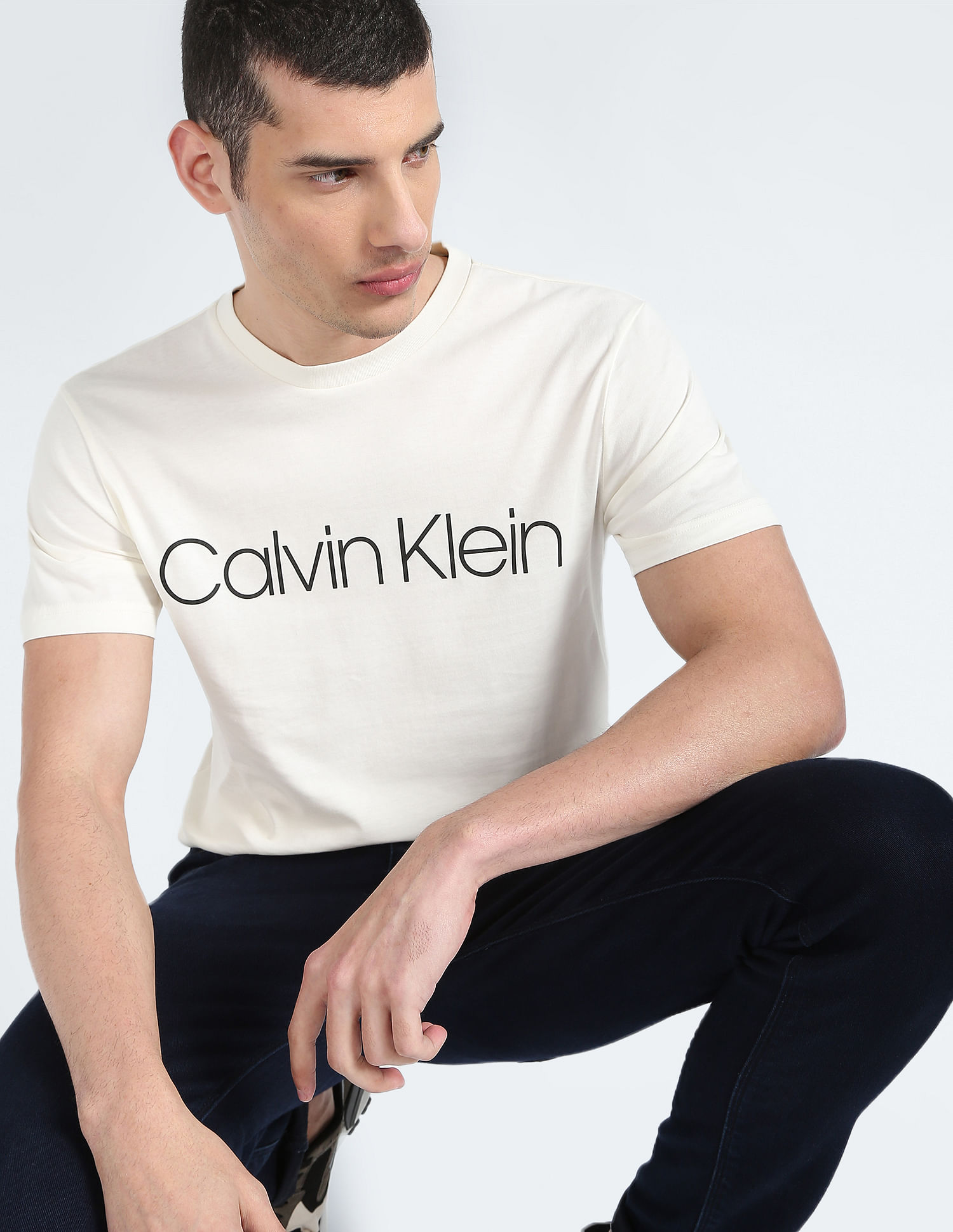 Buy Calvin Klein Transitional Organic Cotton Logo T-Shirt 
