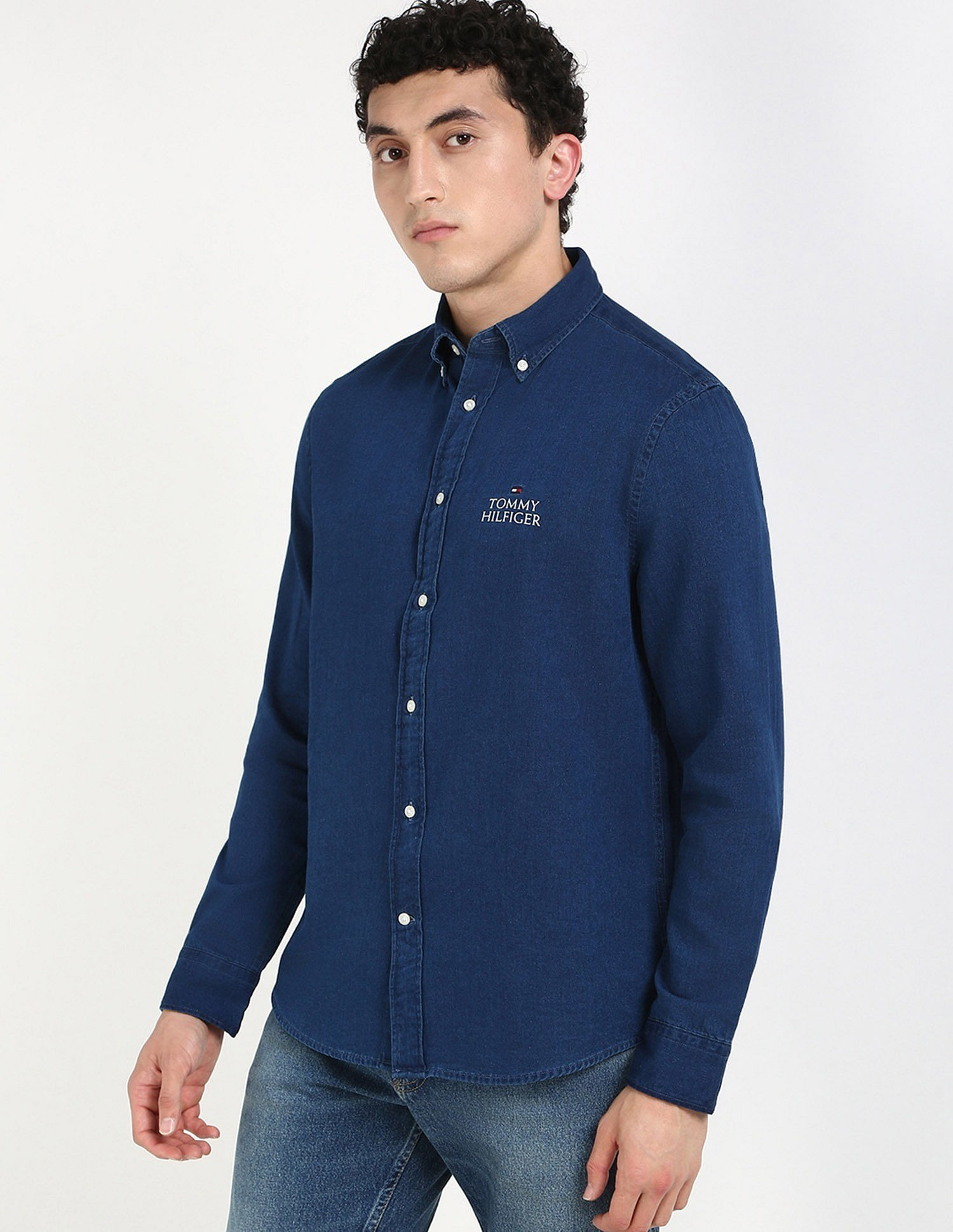 Tommy Hilfiger Solid Regular Fit Twill Woven Shirt
