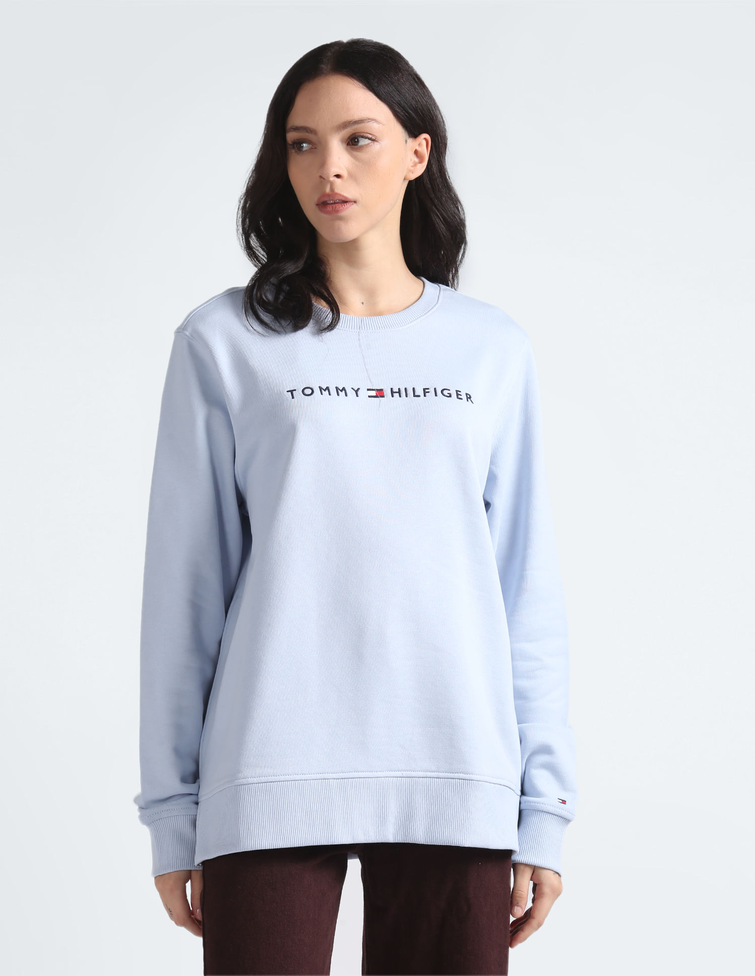 Tommy Hilfiger Crew Neck Brand Embroidered Sweatshirt
