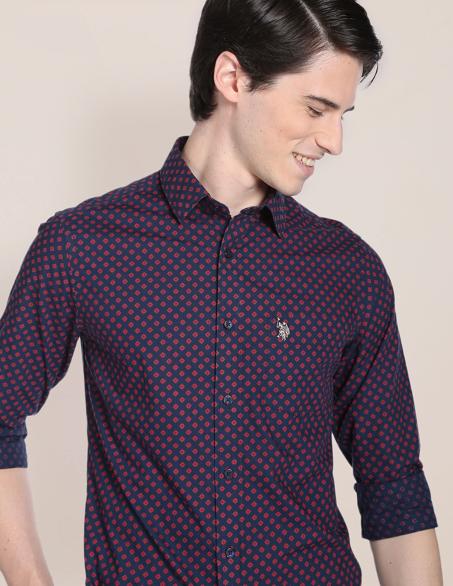 Buy U.S. Polo Assn. Poplin Print Cotton Shirt - NNNOW.com