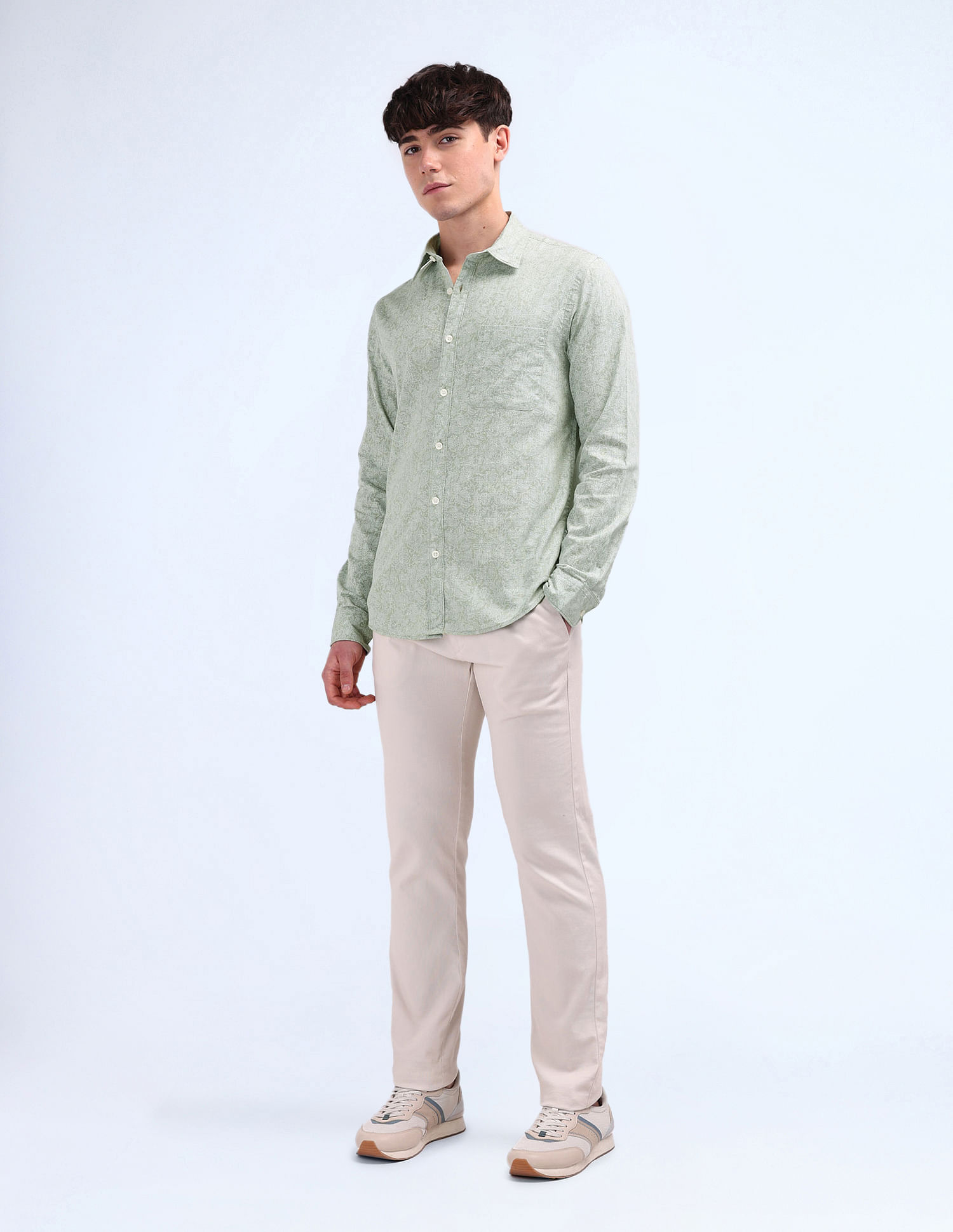 Flying Machine Slim Fit Printed Shirt